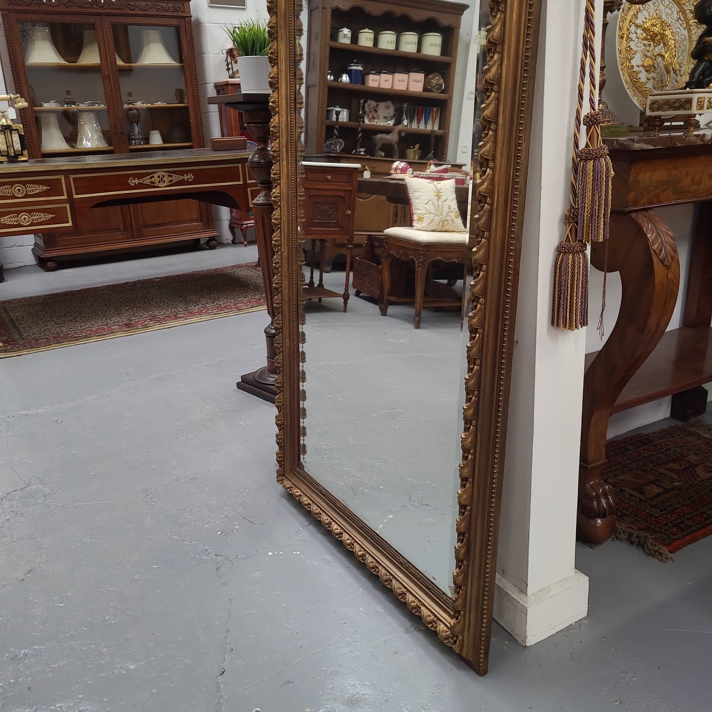 19th Century French Gilt Framed Mantle Mirror