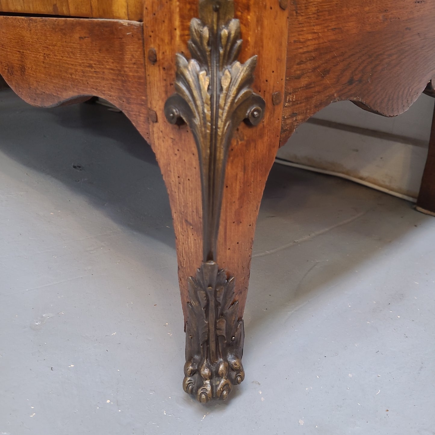 French 18th Century Louis XVI Three Drawer Marble Top Commode