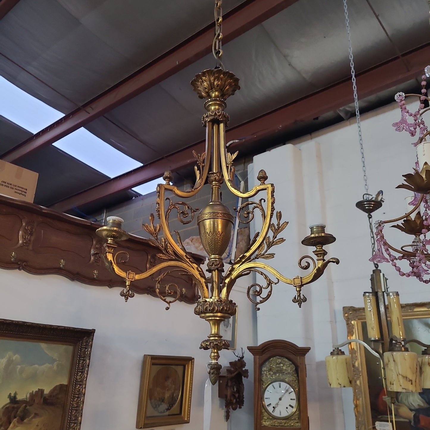 19th Century Antique French Bronze Chandelier