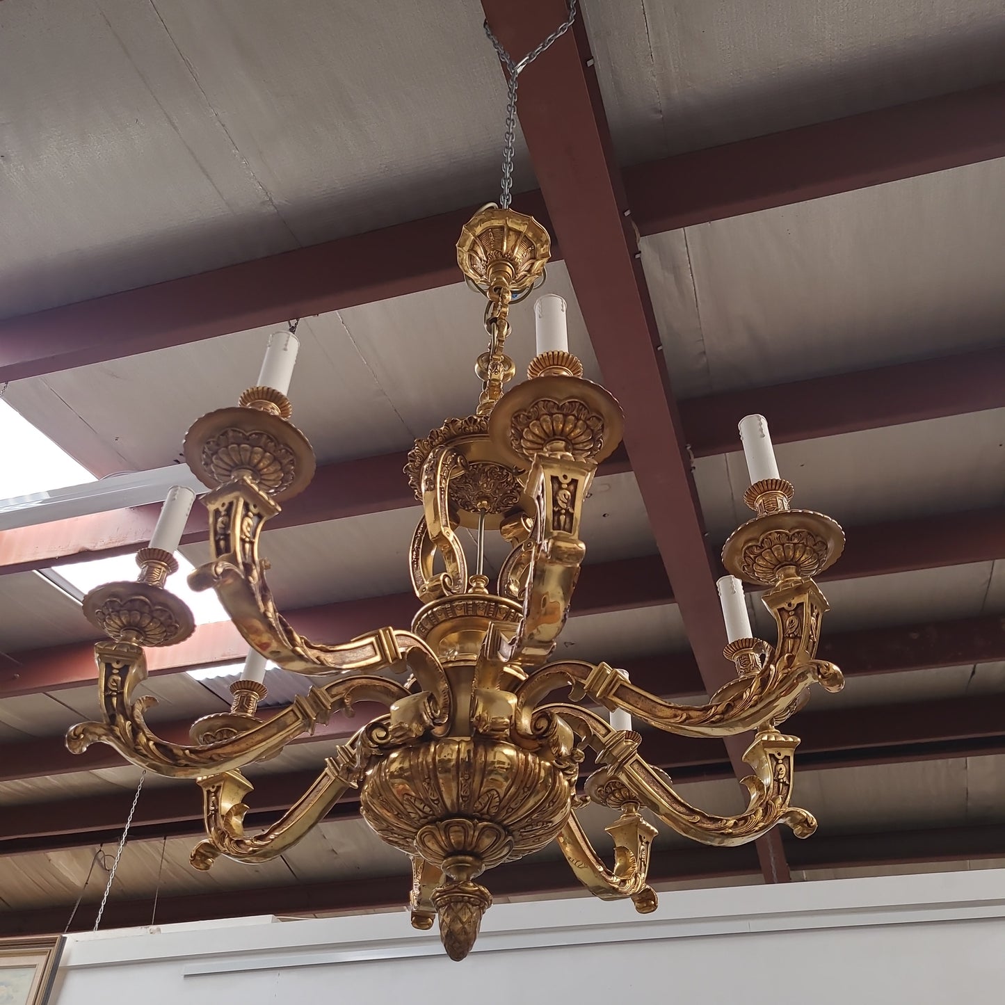 Impressive Gilt Bronze Napoleon III Style Chandelier