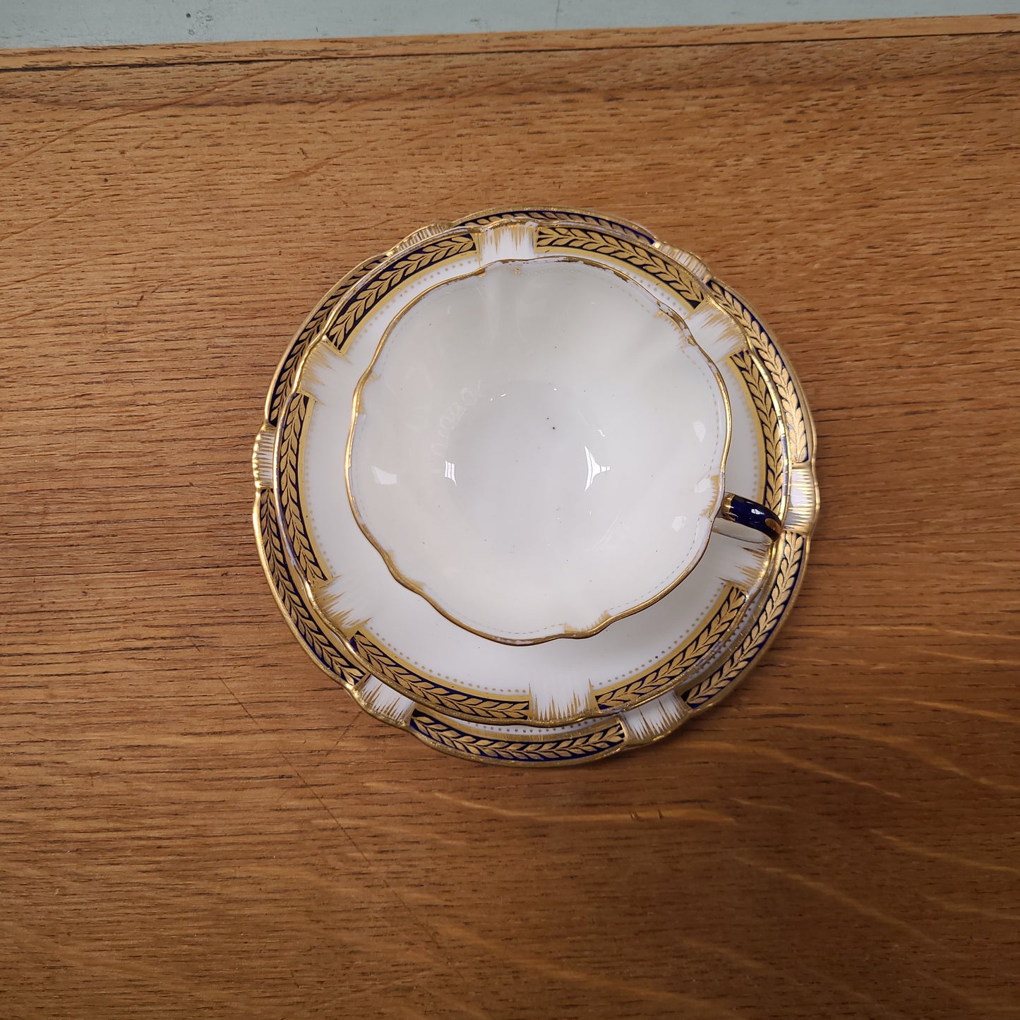 Crescent English Antique Decorative Cup Saucer Plate