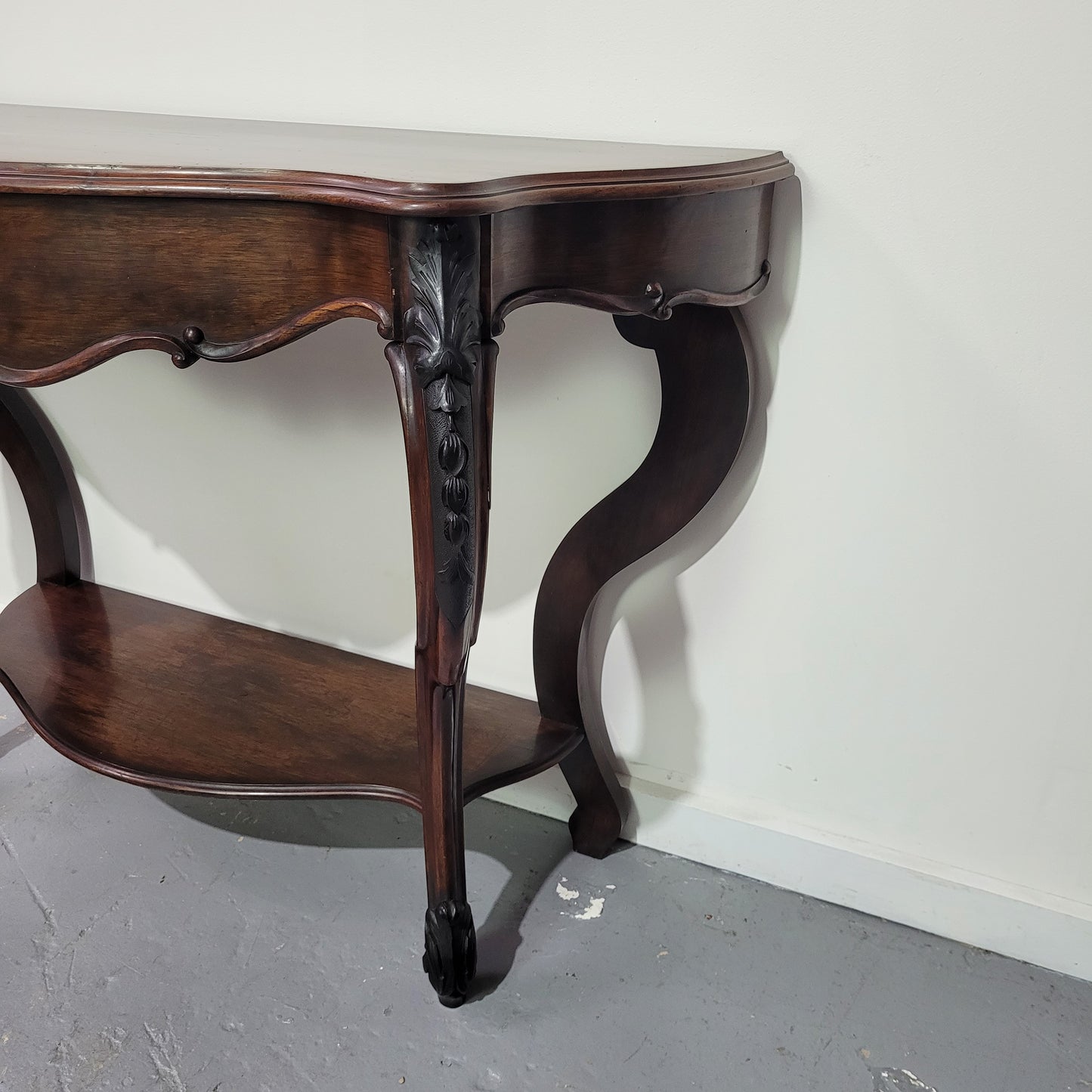 French 19th Century Rosewood Console Table With Drawer