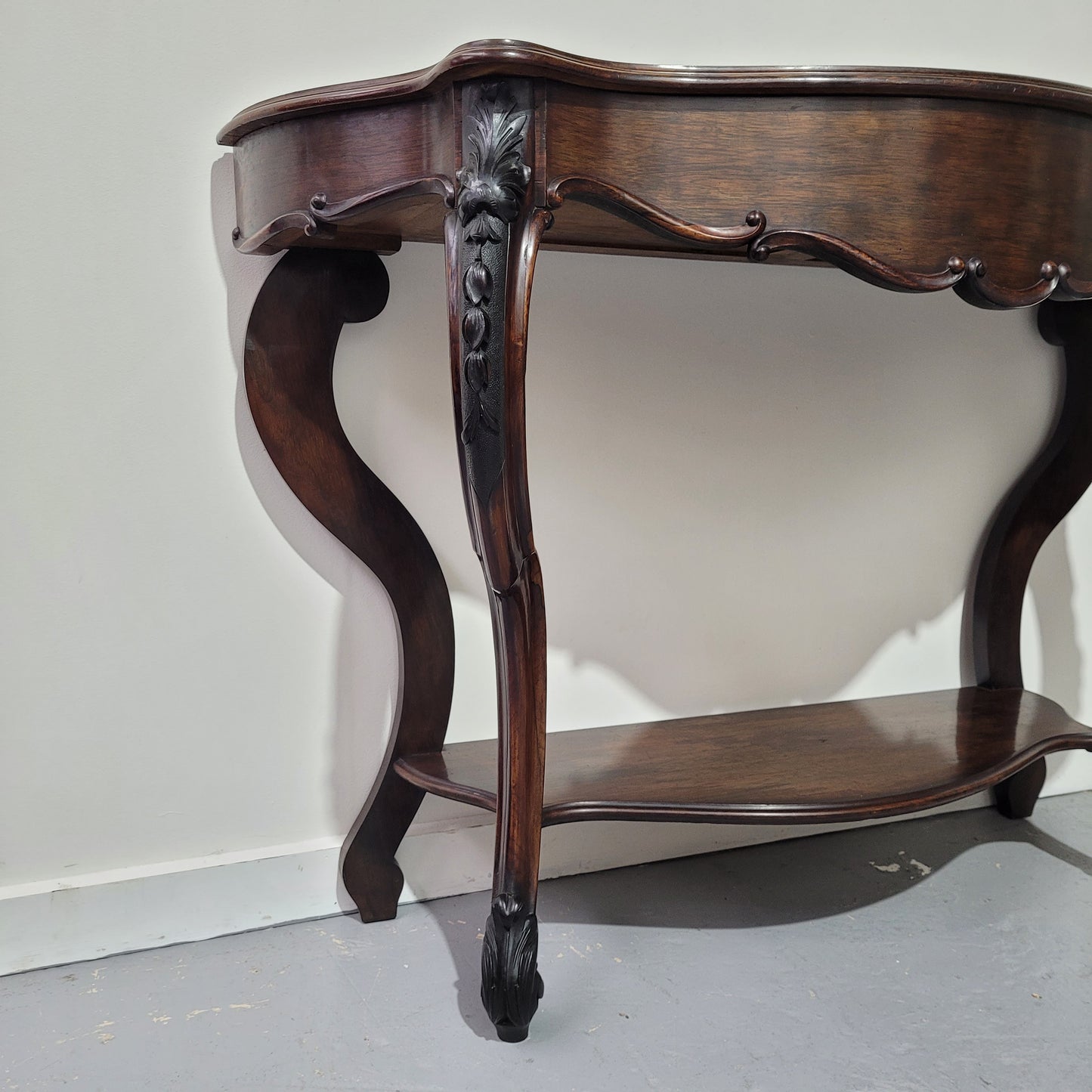 French 19th Century Rosewood Console Table With Drawer