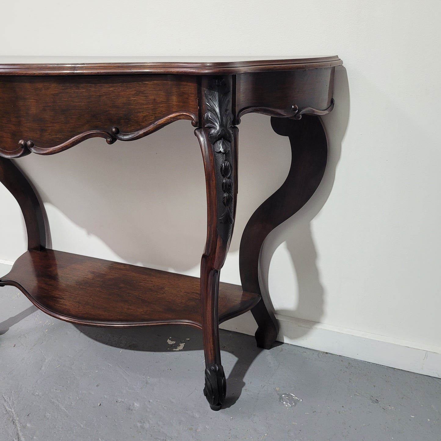 French 19th Century Rosewood Console Table With Drawer