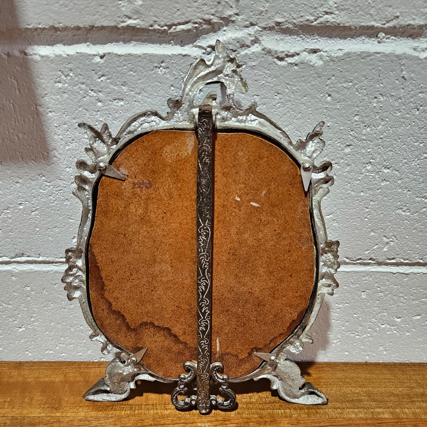 Antique French silver plated dressing table/ desk mirror. In good original condition with beautiful bevelled mirror and nice patina. Please view photos as they help form part of the description.