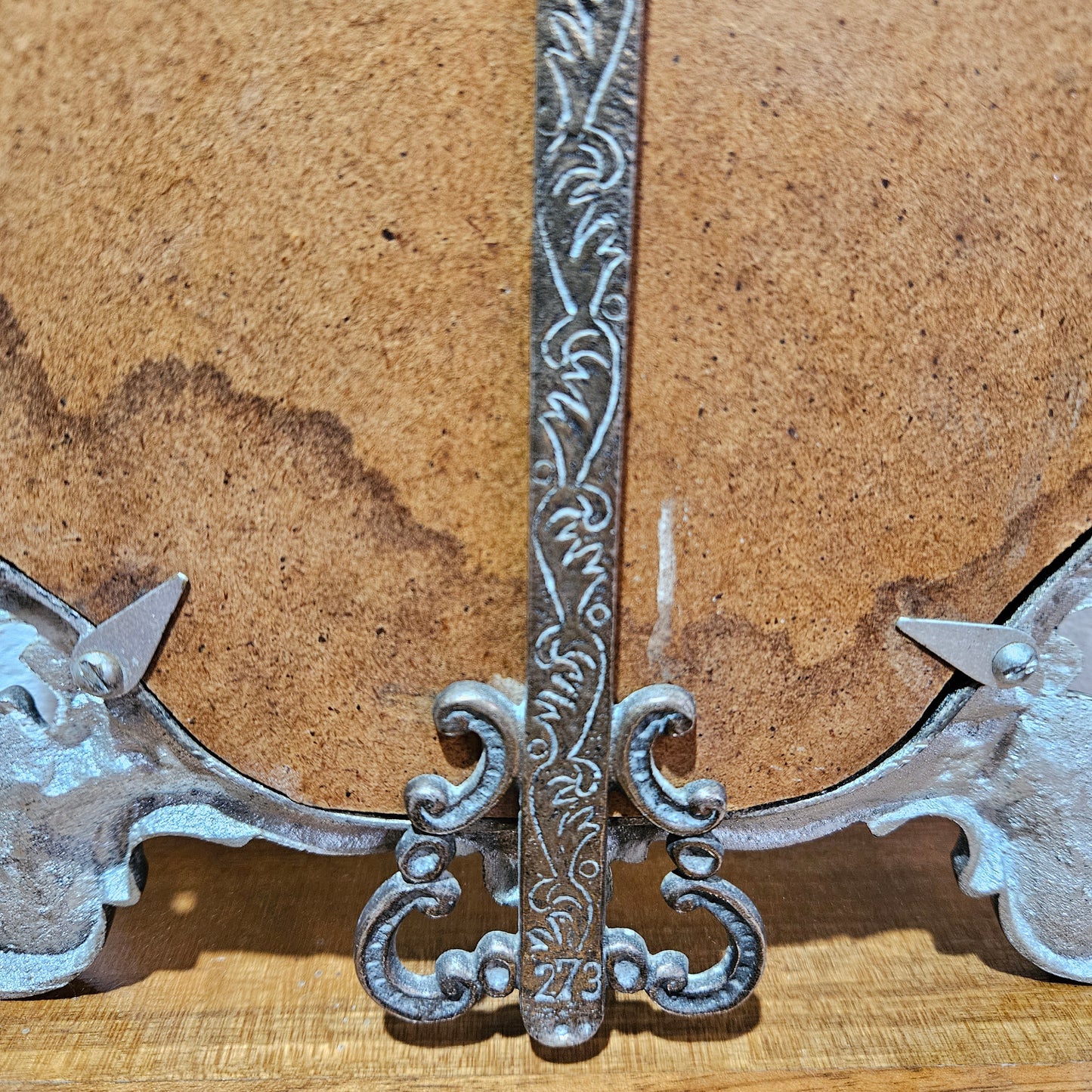 Antique French silver plated dressing table/ desk mirror. In good original condition with beautiful bevelled mirror and nice patina. Please view photos as they help form part of the description.
