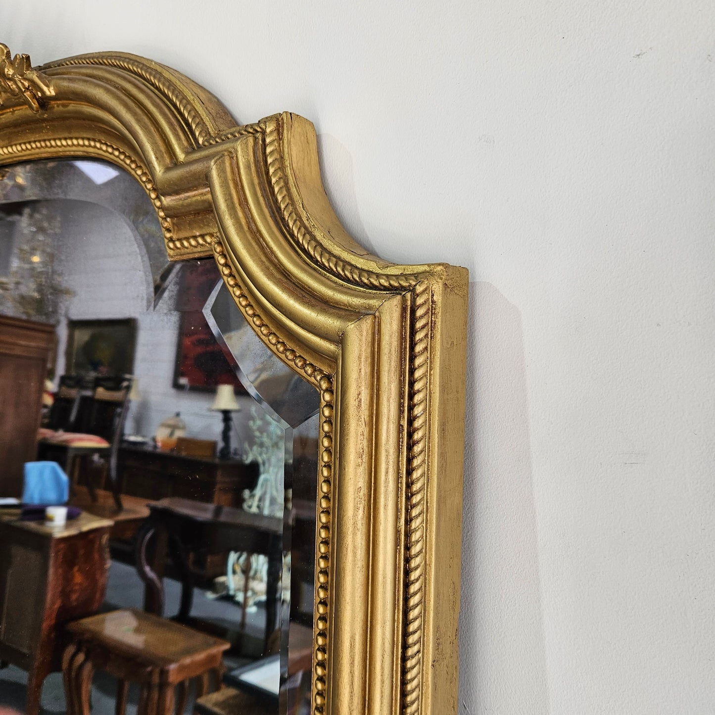 Napoleon III era Louis XV style large mantel mirror, in great original condition. Please see the photos as they form part of the description.