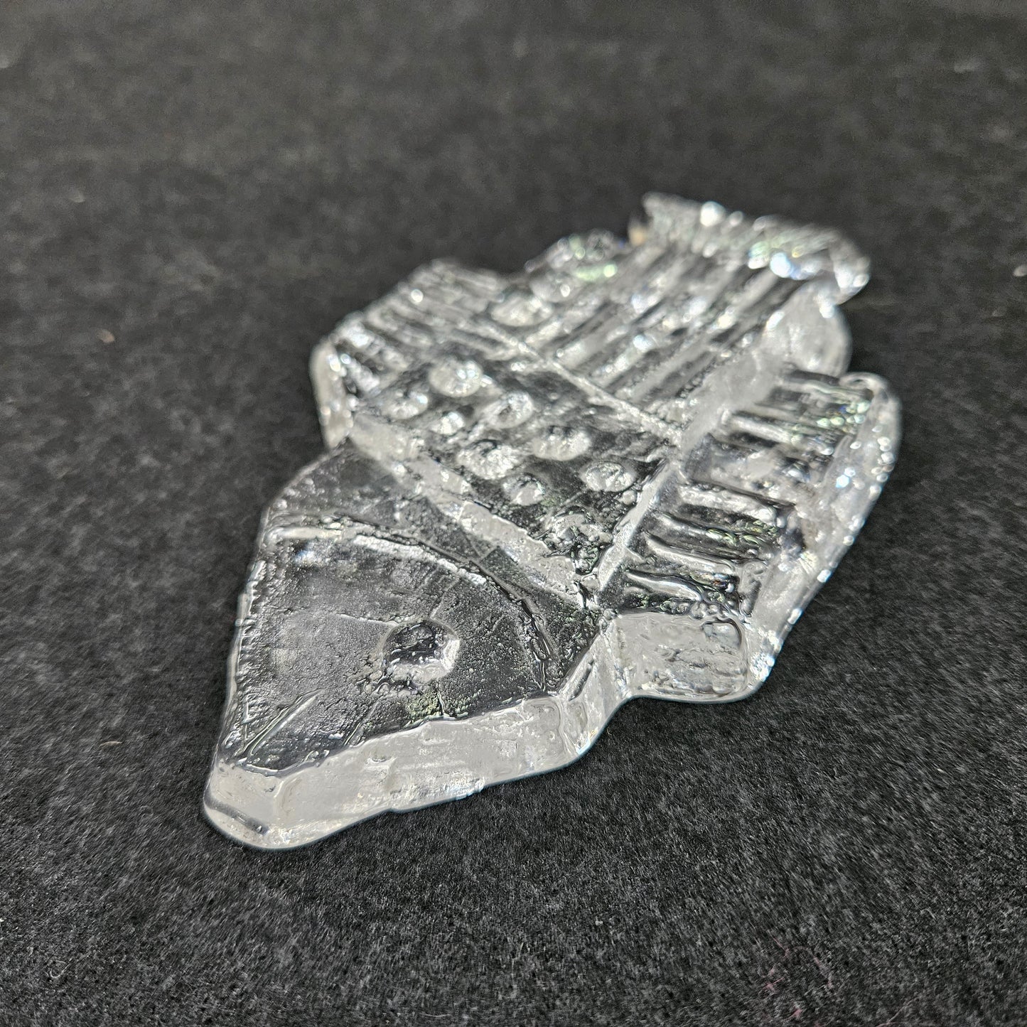 Vintage Pukeberg Sweden Glass Fish Suncatcher