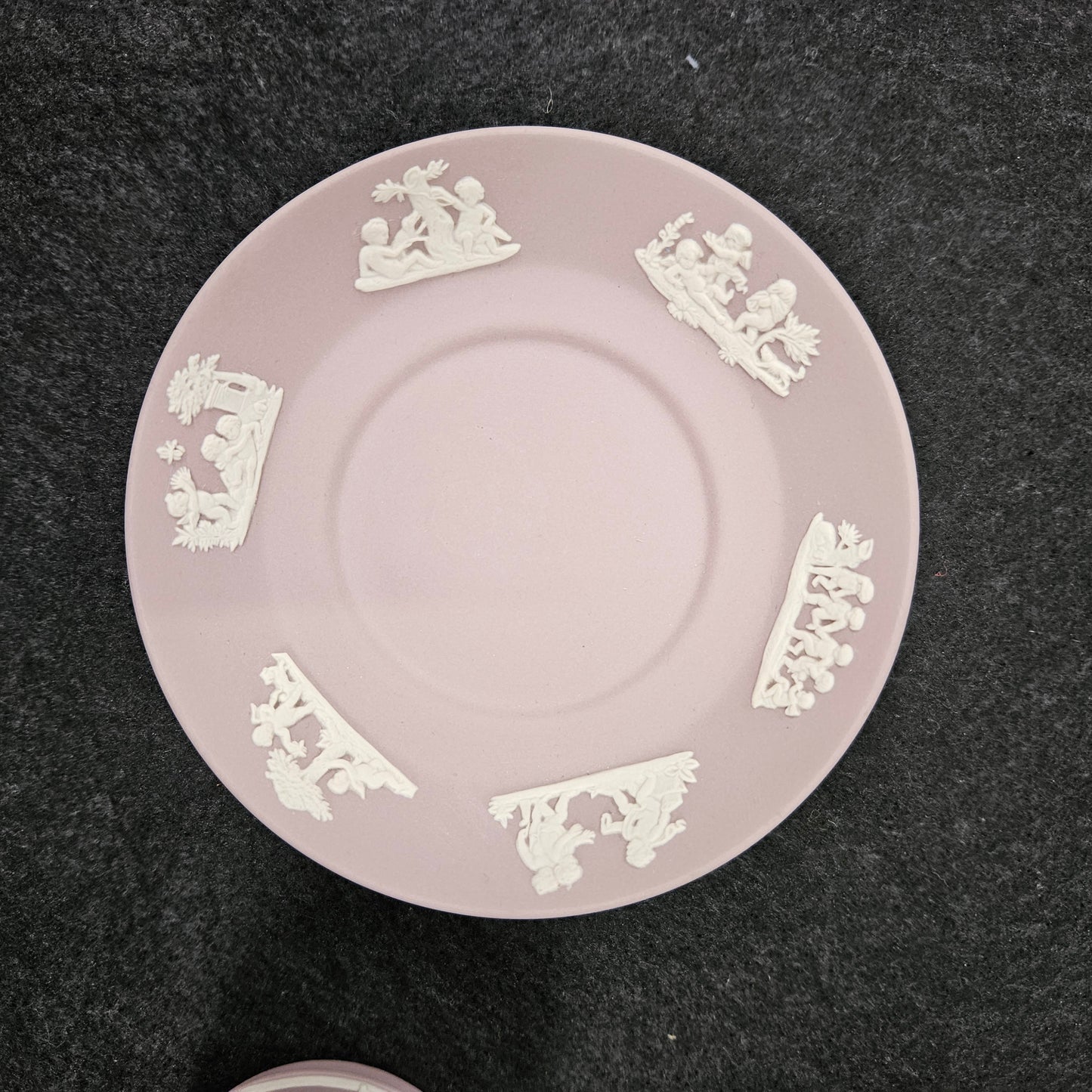 Wedgwood Neoclassical Jasperware Lilac Coffee Can & Saucer