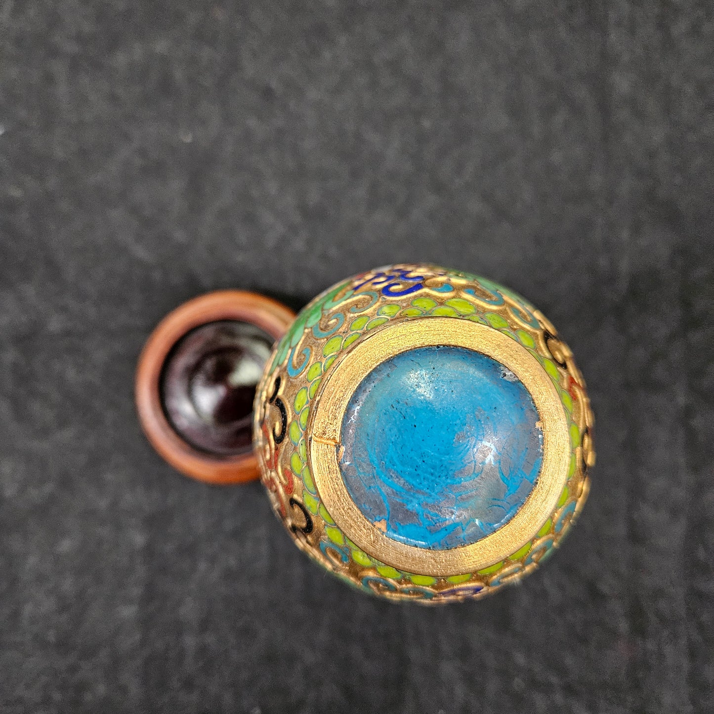Cloisonné Softly Coloured Enamel and Gilt Vase