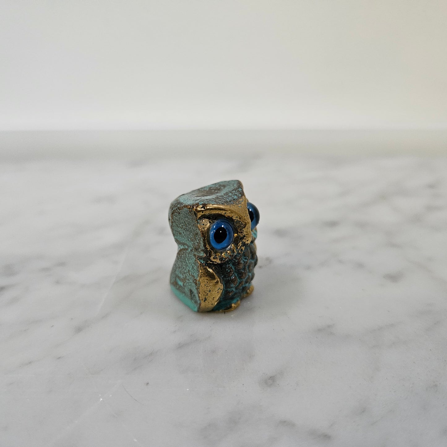 Small Vintage Brass Owl