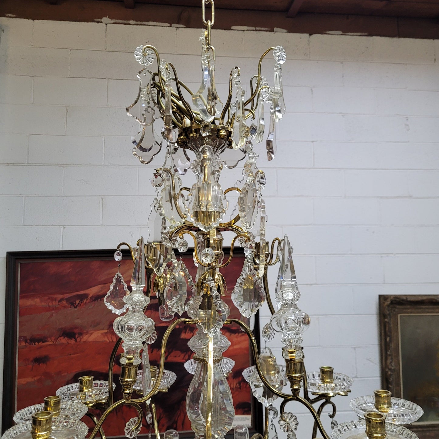 Very Impressive French "Baccarat" 12 Arm Chandelier