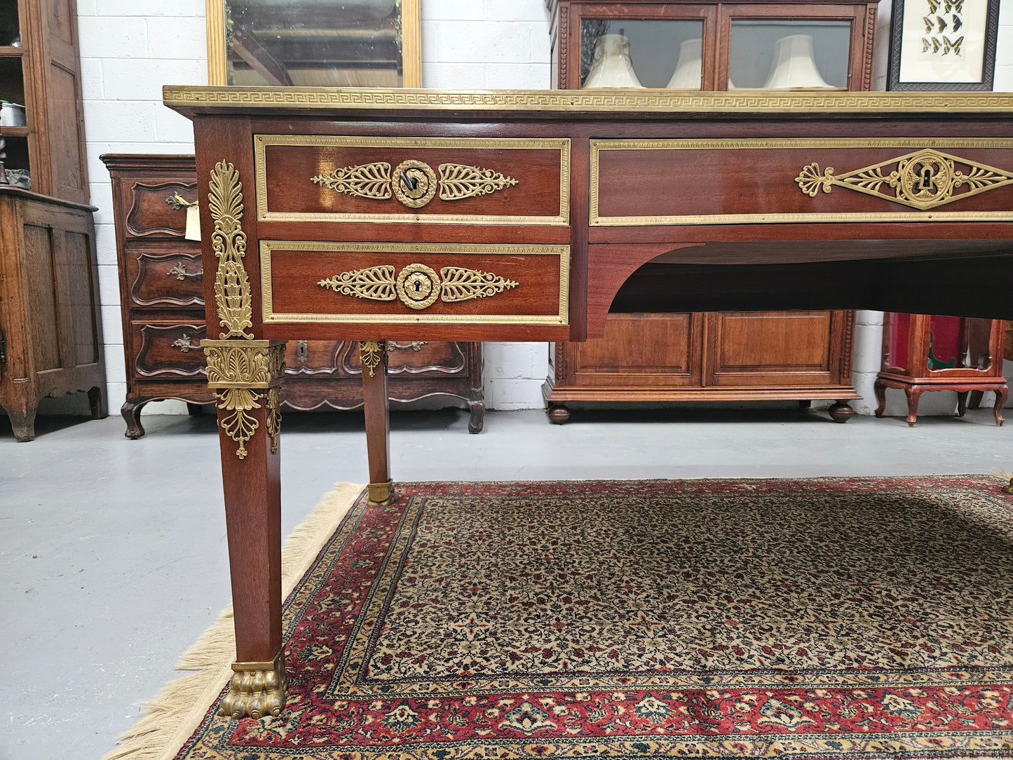 Belle Époque Gilt Bronze Mounted Bureau Plat