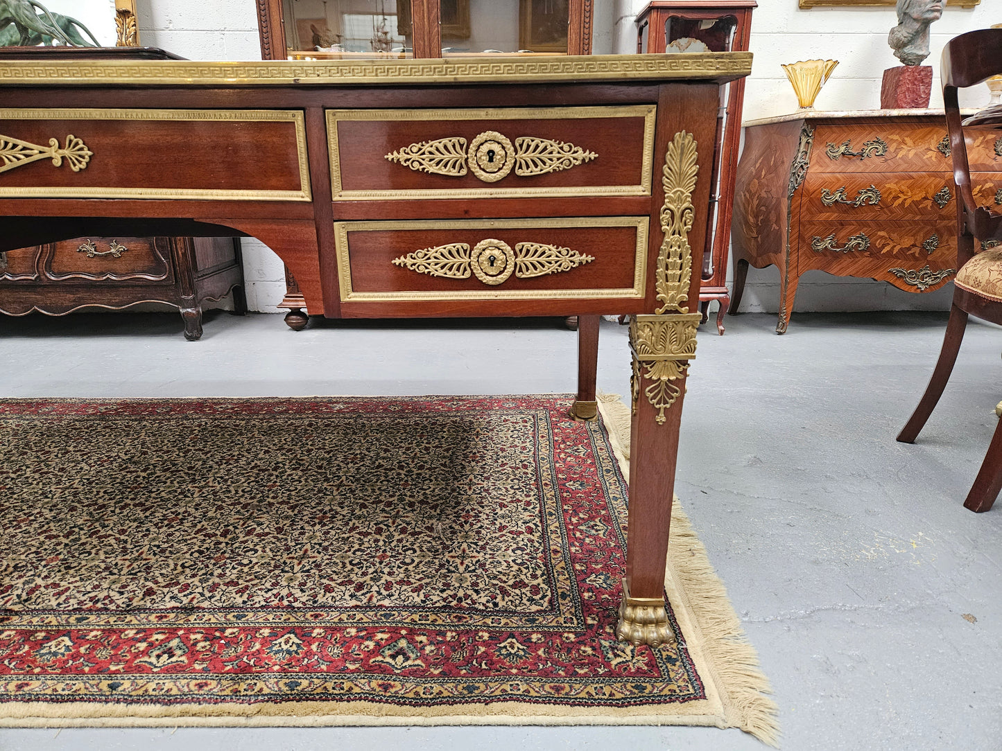Belle Époque Gilt Bronze Mounted Bureau Plat