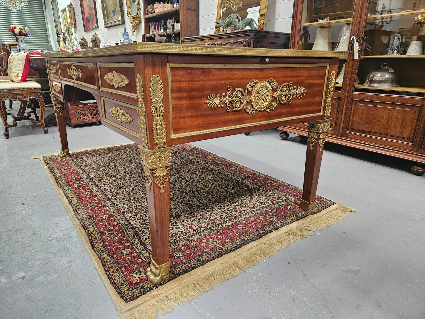 Belle Époque Gilt Bronze Mounted Bureau Plat