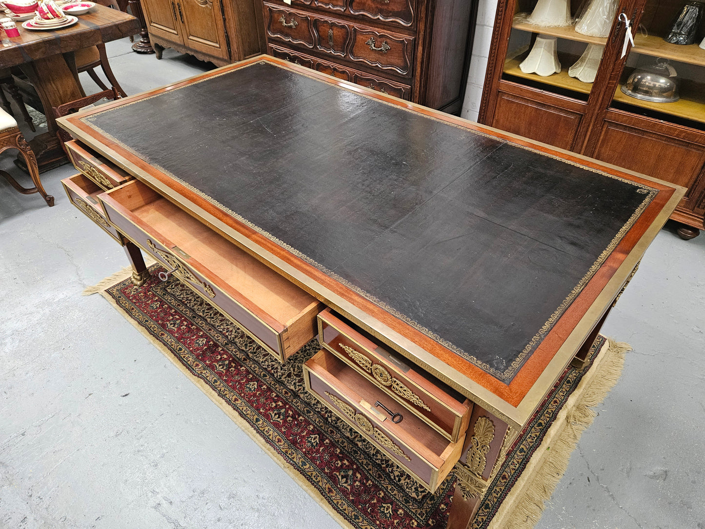 Belle Époque Gilt Bronze Mounted Bureau Plat