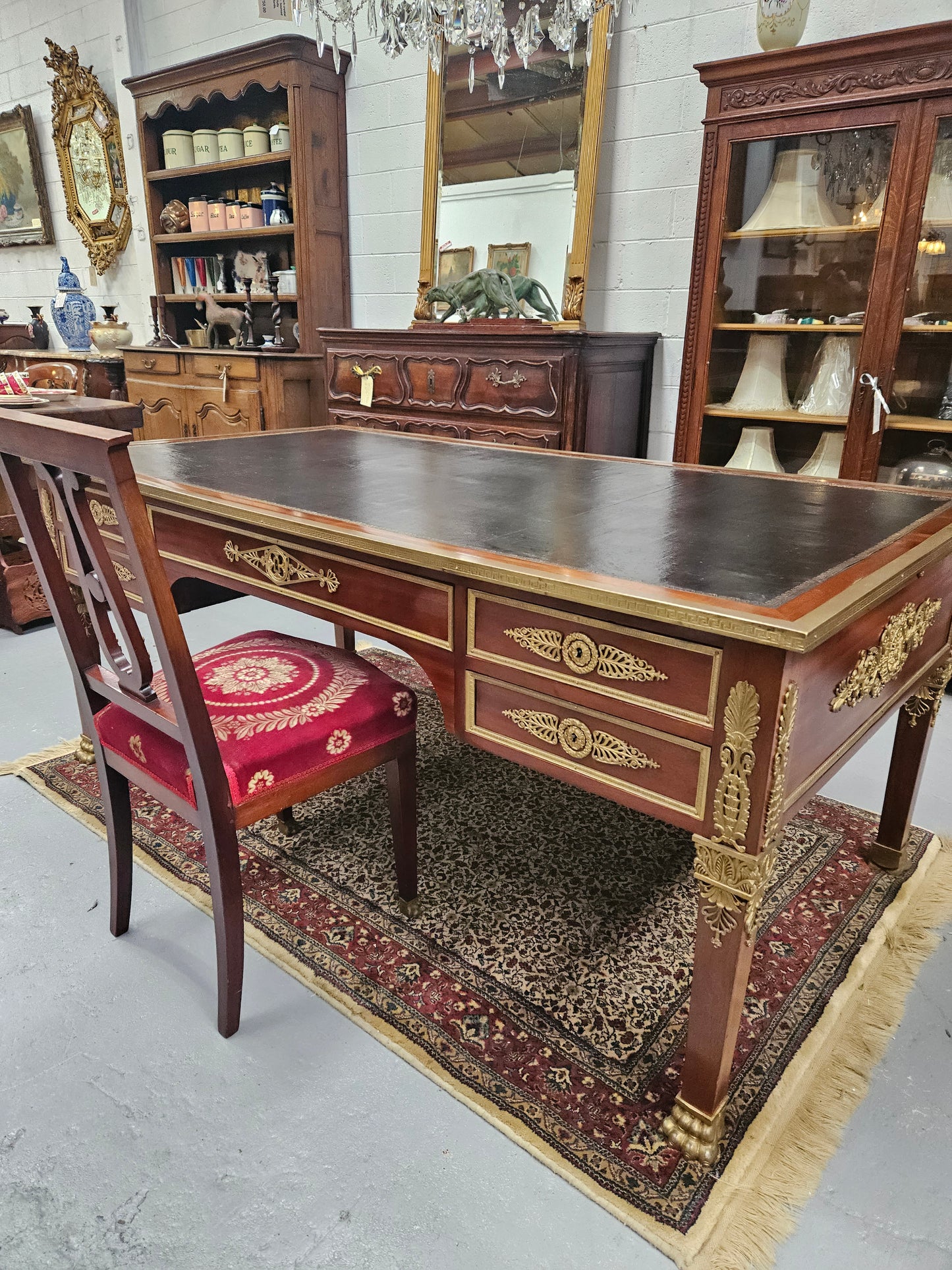 Belle Époque Gilt Bronze Mounted Bureau Plat