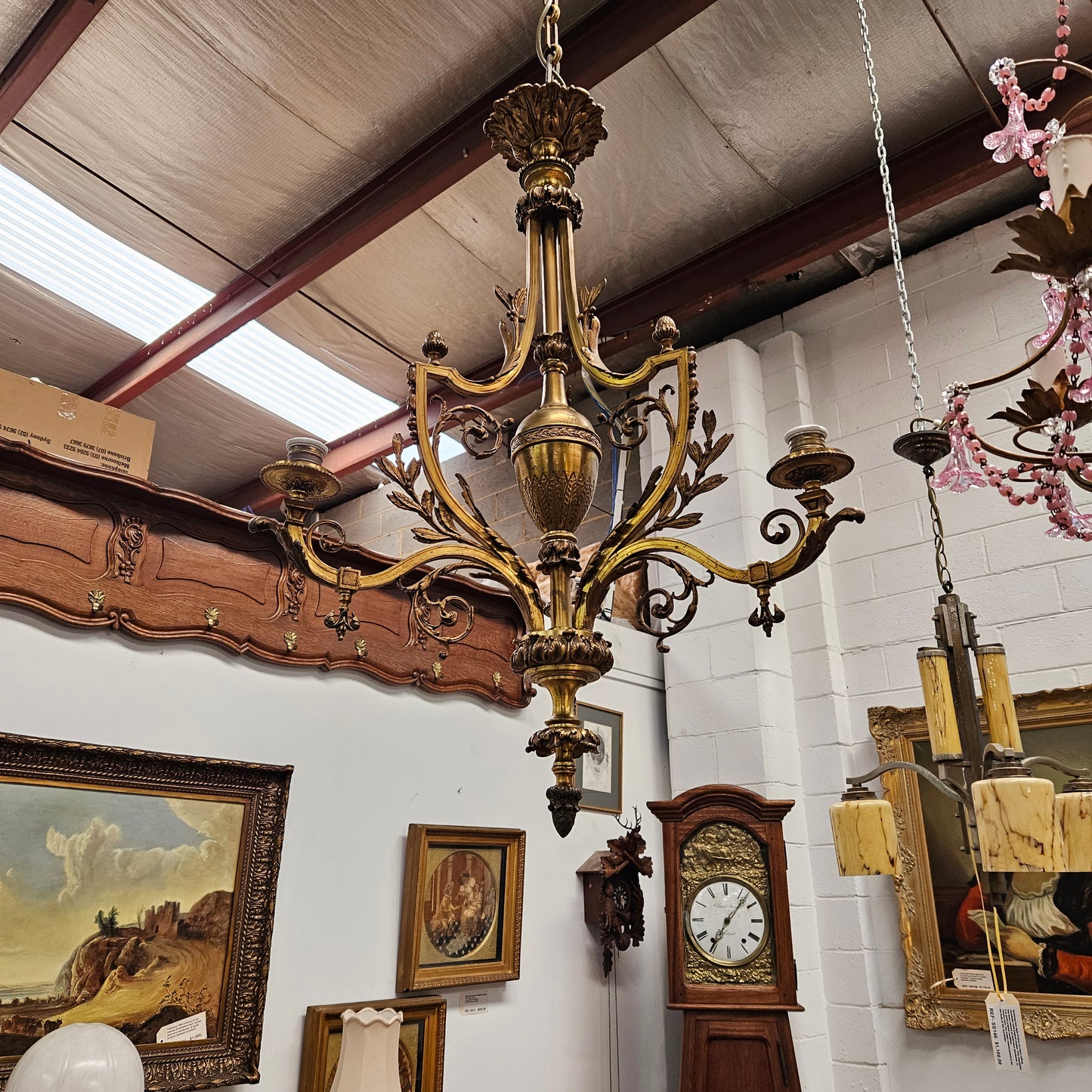 19th Century Antique French Bronze Chandelier
