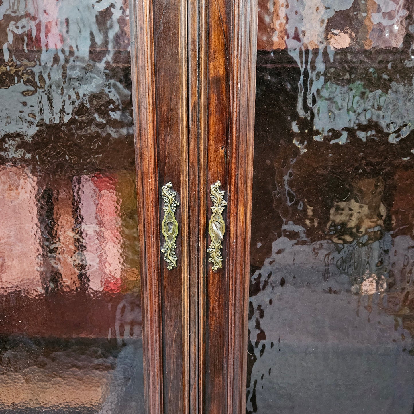 Amazing 19th Century French Walnut Gothic Style Two Door Bookcase