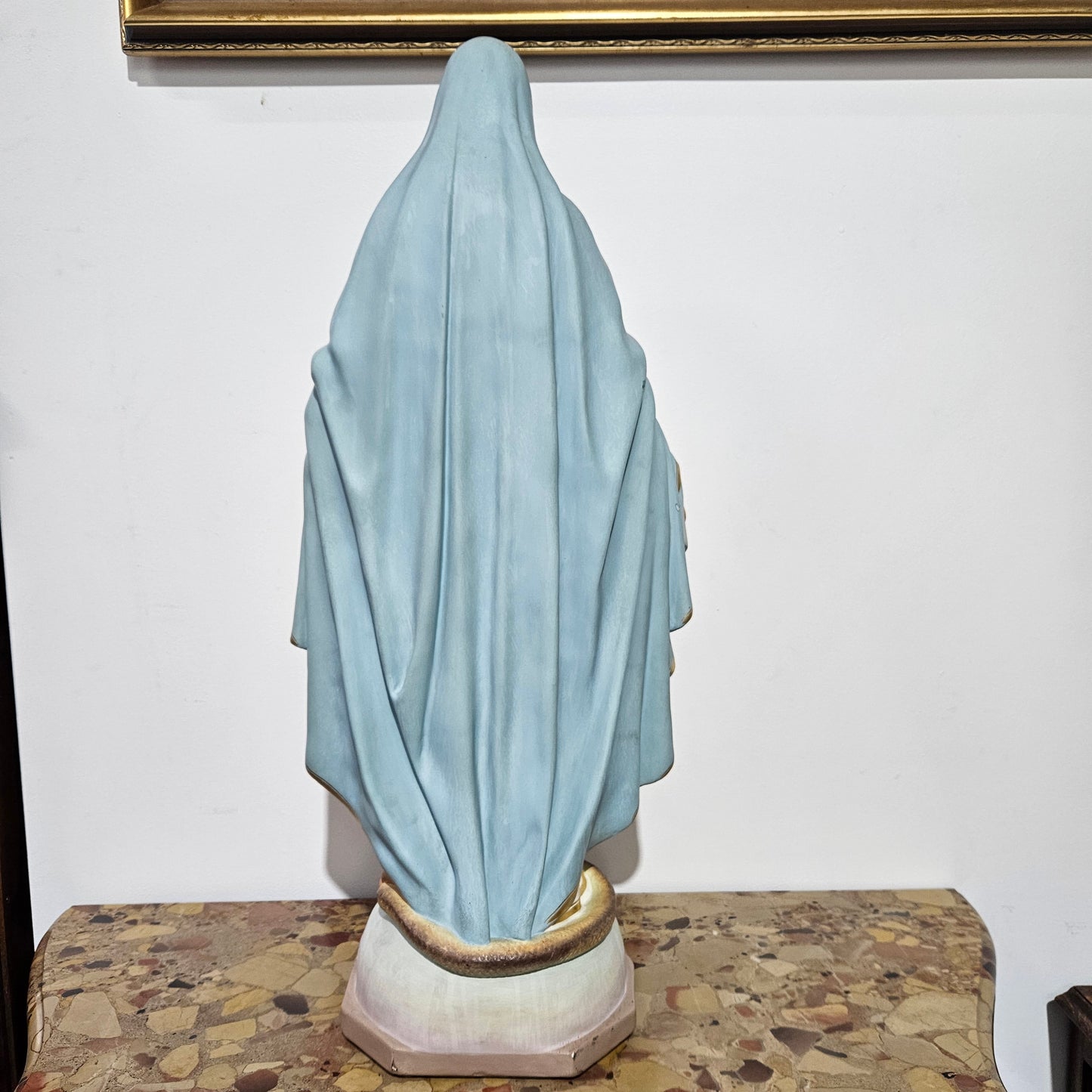 Handpainted & Gilded Plaster Statue of Our Lady by Mattei Bros & Co.