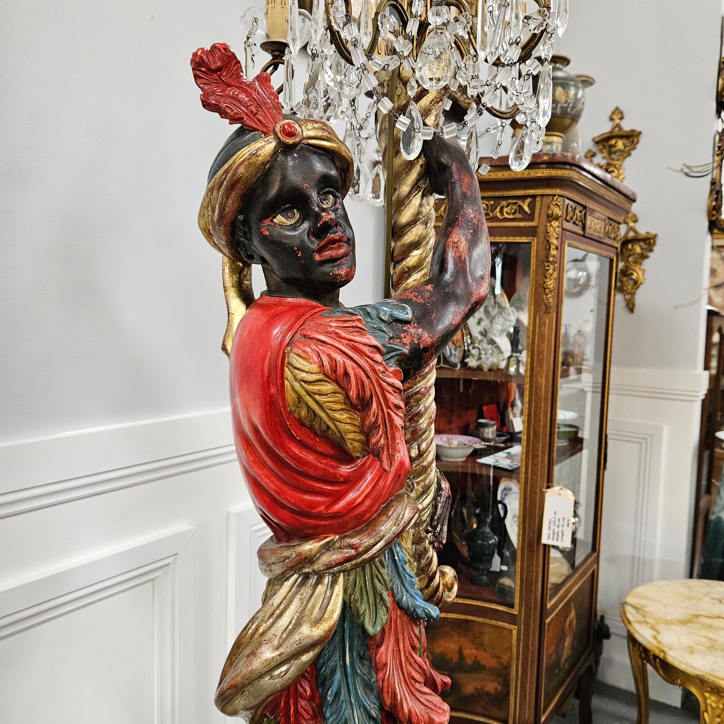 Sourced From France A Five Light Blackamoor Floor Lamp