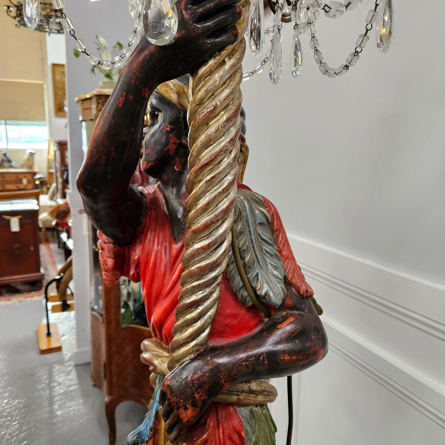 Sourced From France A Five Light Blackamoor Floor Lamp