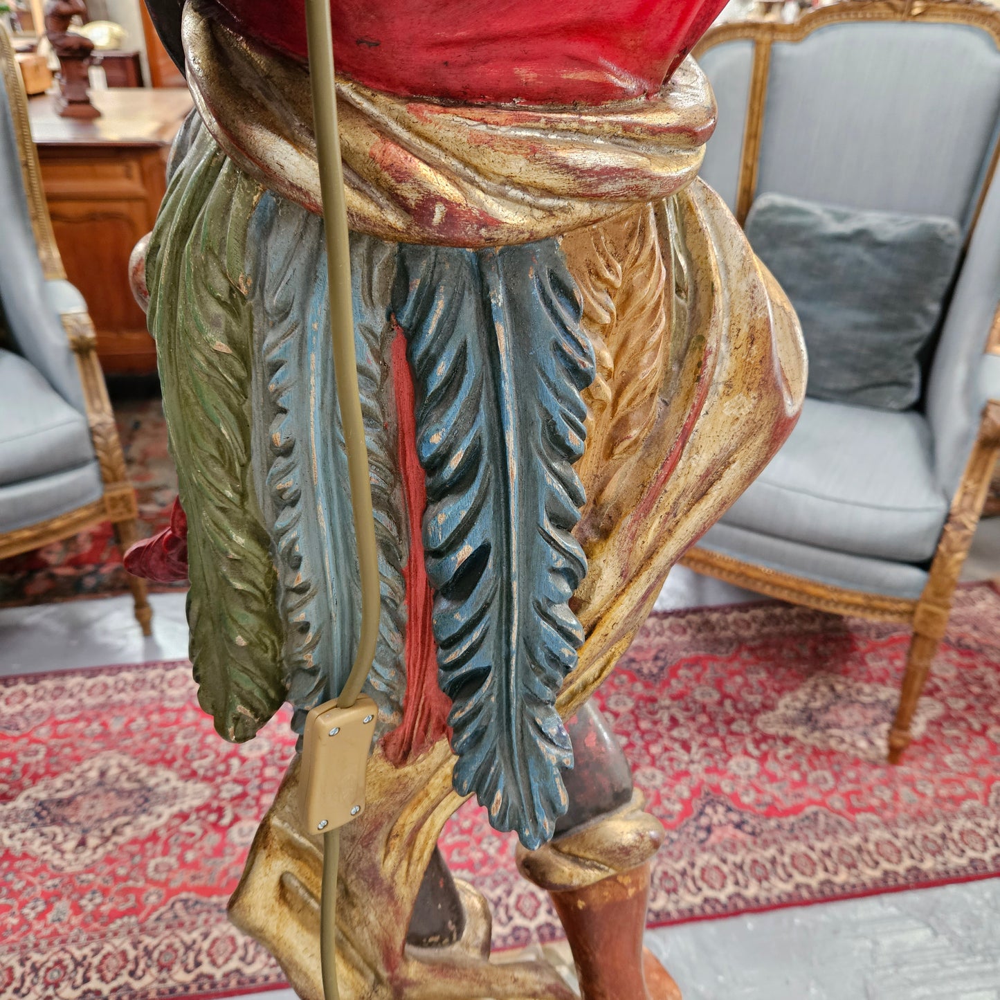 Sourced From France A Five Light Blackamoor Floor Lamp