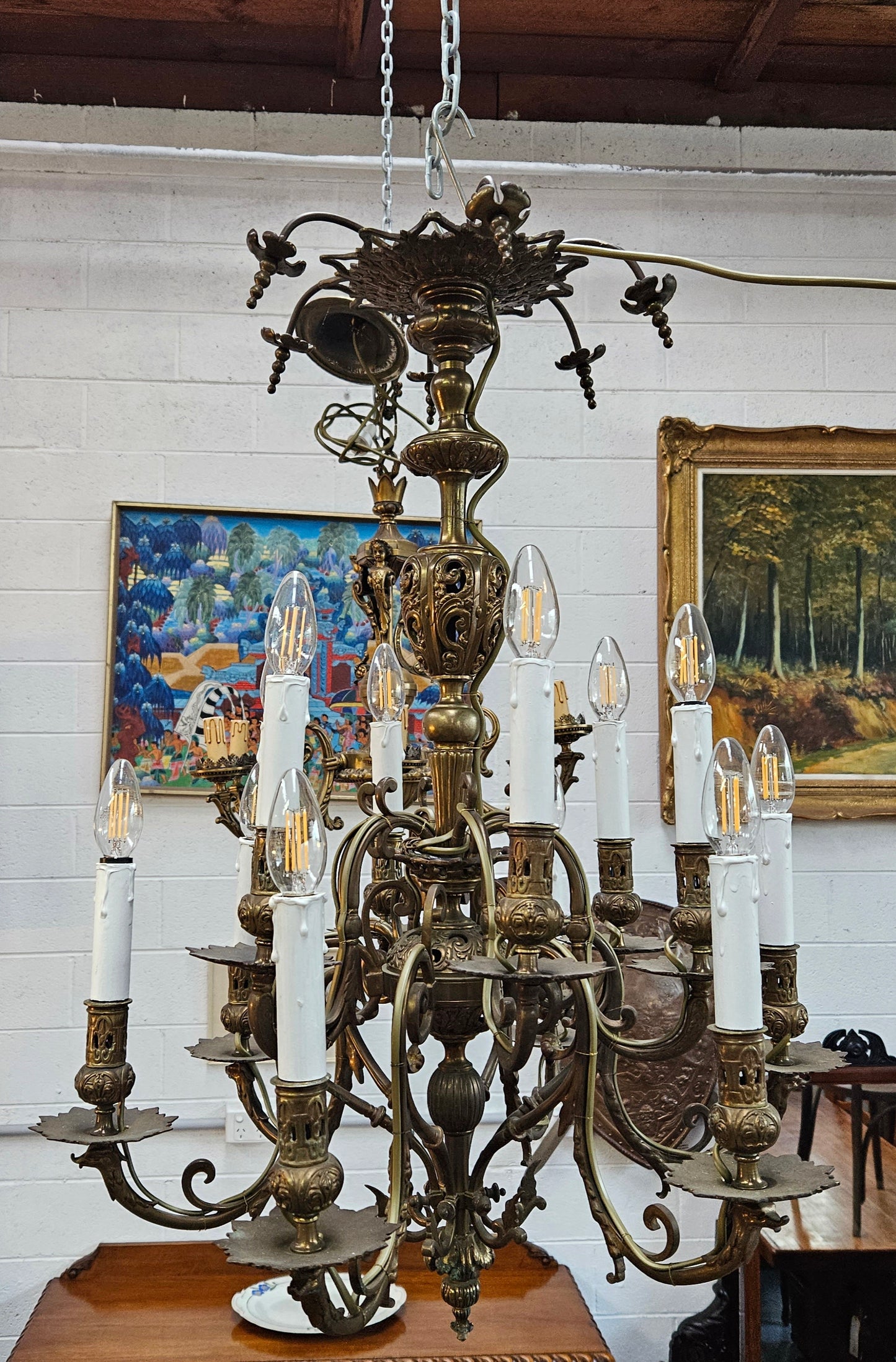 Beautiful Flemish Bronze Chandelier