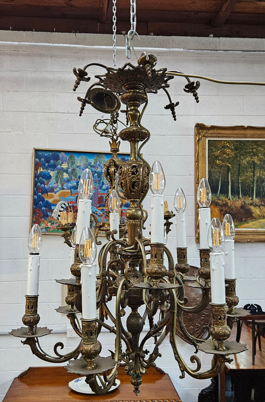Beautiful Flemish Bronze Chandelier