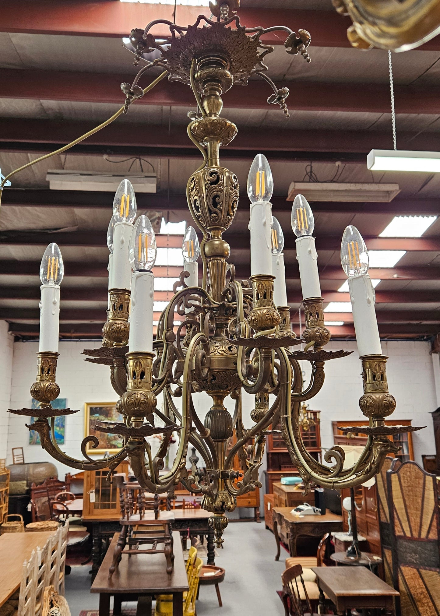 Beautiful Flemish Bronze Chandelier