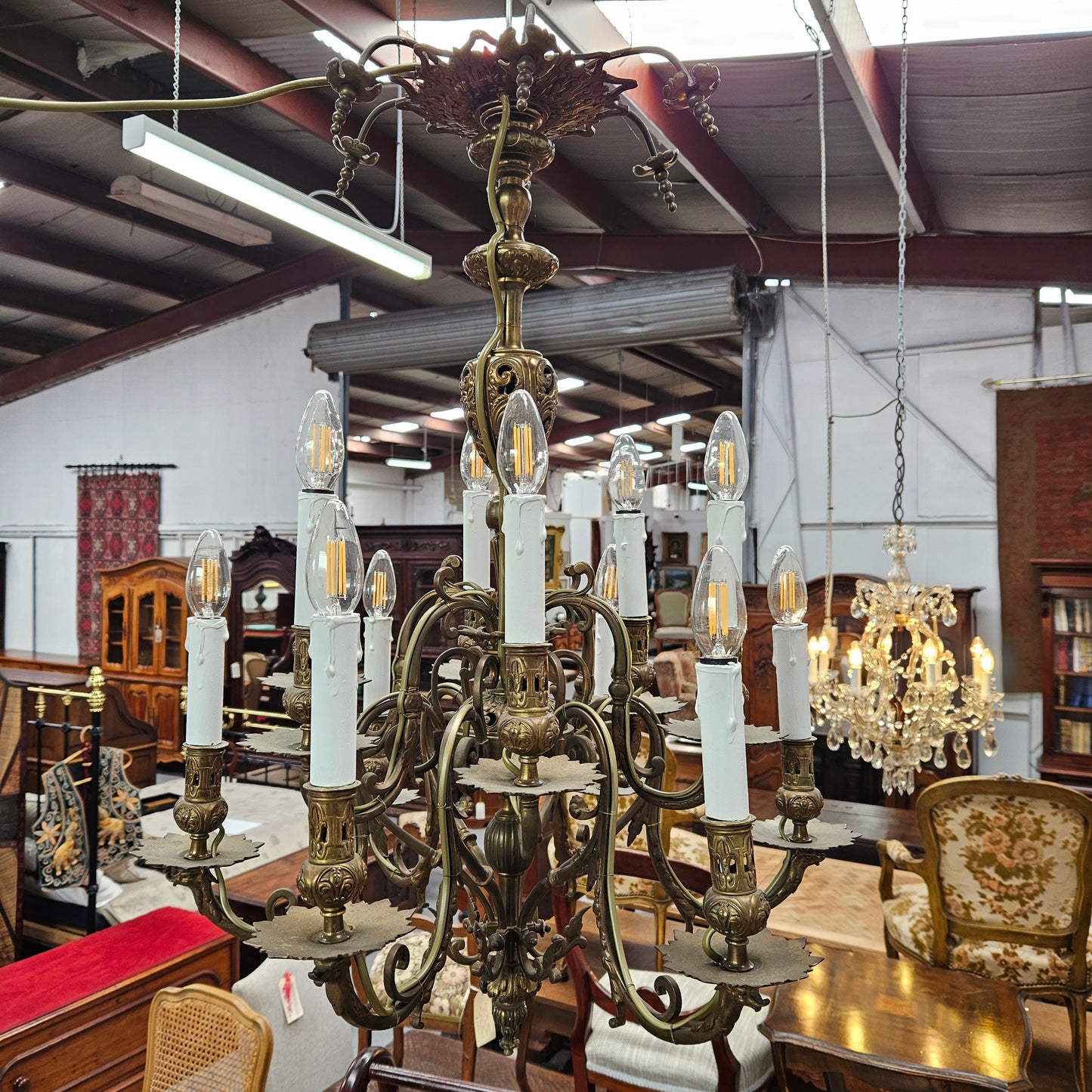 Beautiful Flemish Bronze Chandelier