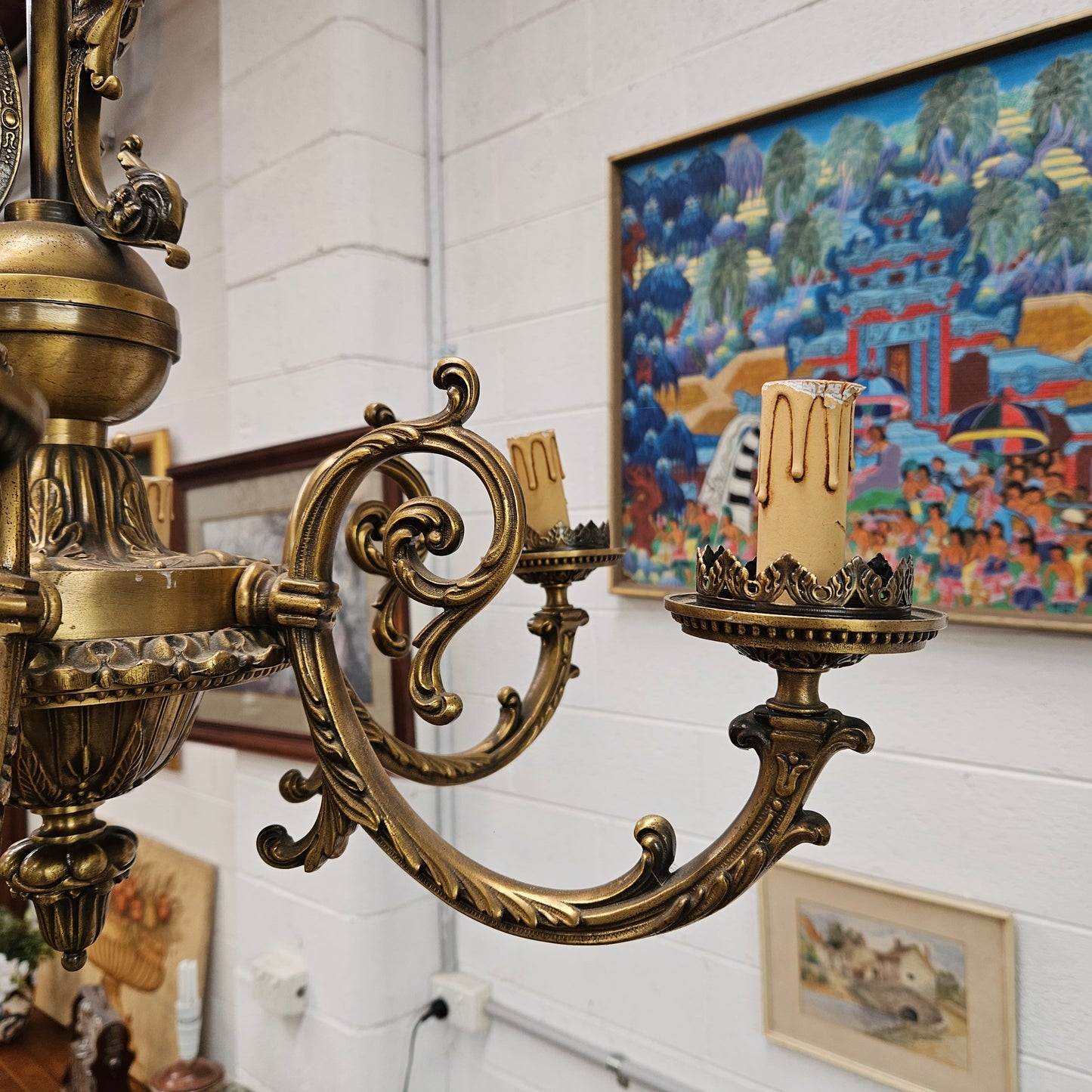 Napoleon III French Bronze Chandelier