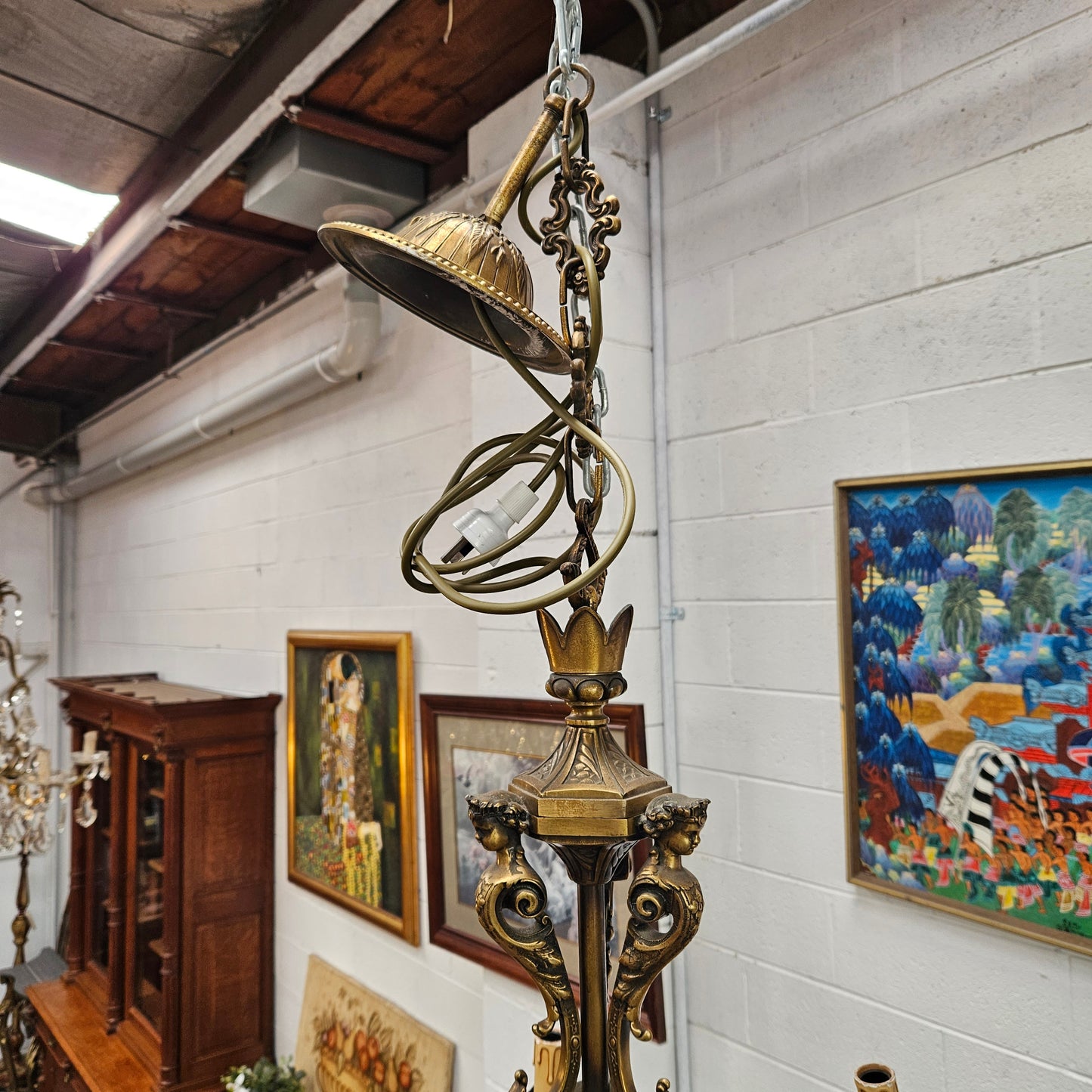 Napoleon III French Bronze Chandelier