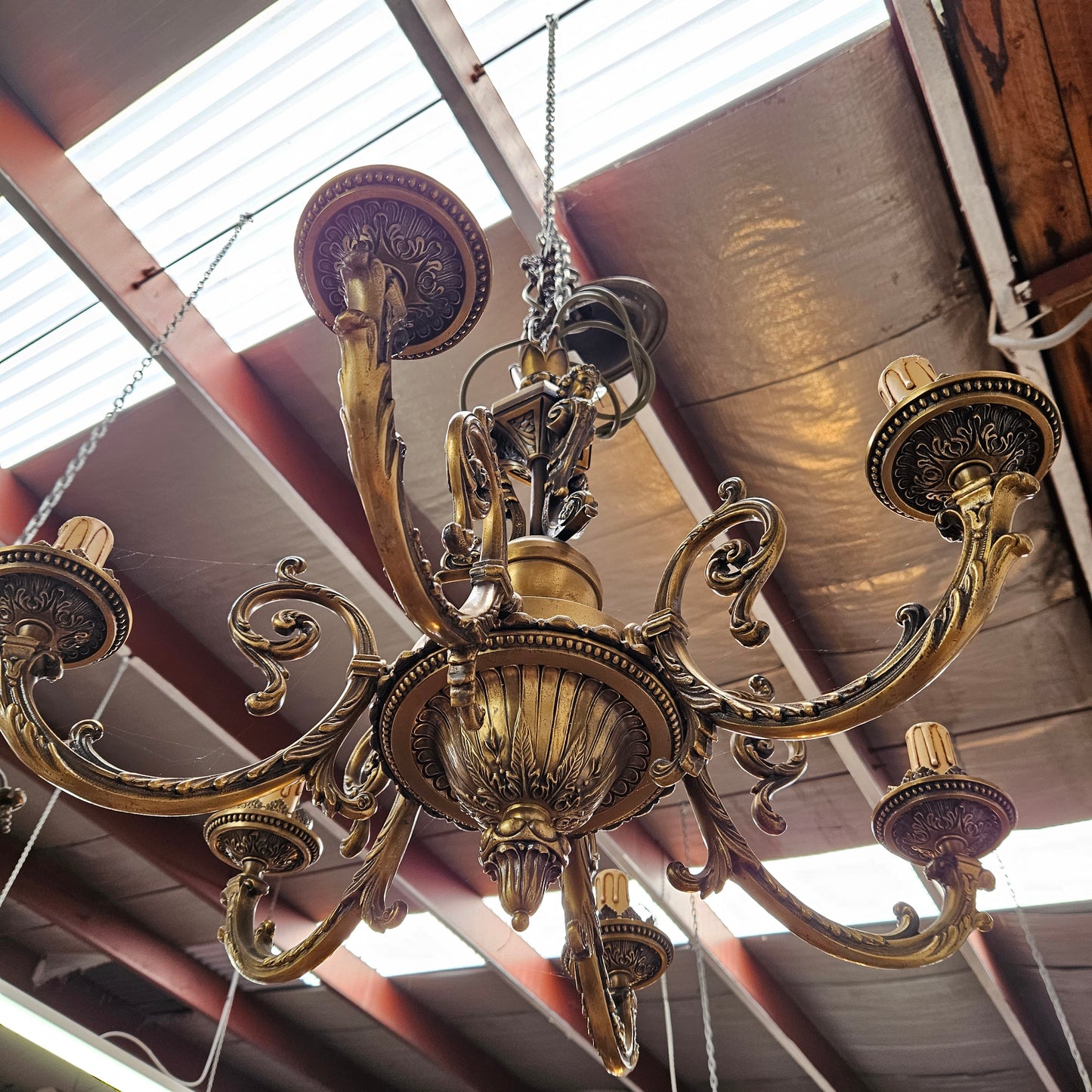 Napoleon III French Bronze Chandelier