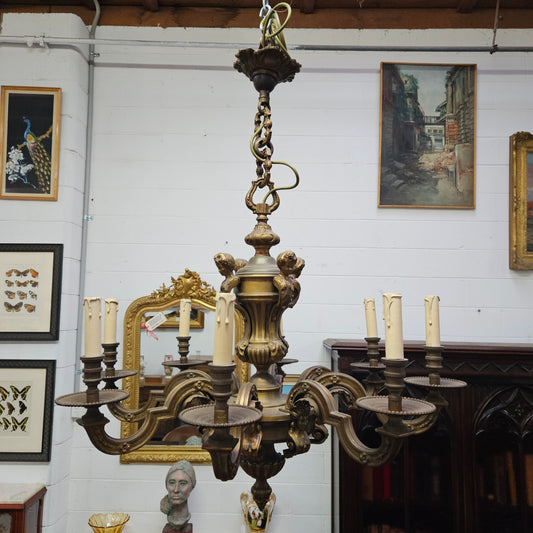 French Napoleon III Style Gilt Bronze Chandelier