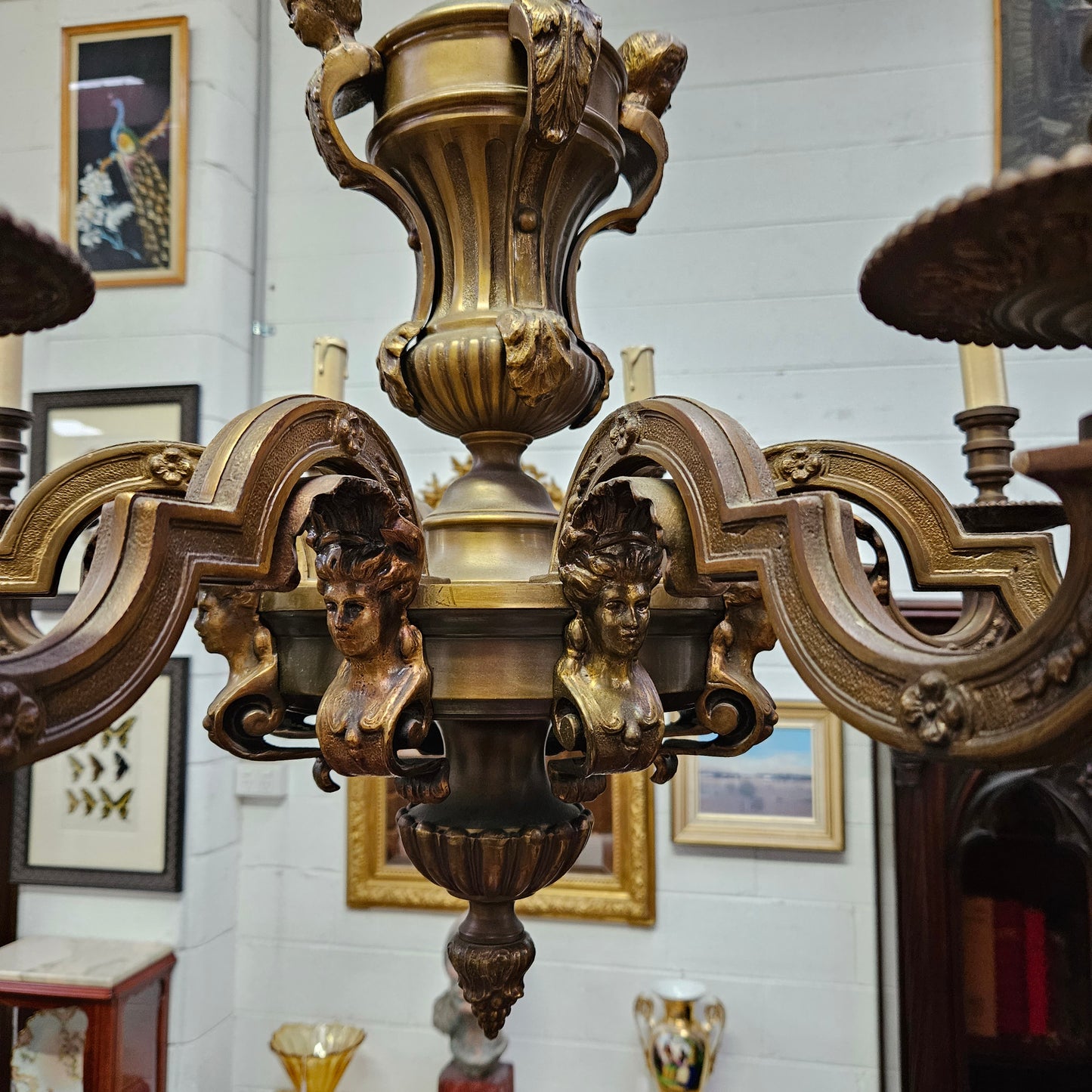 French Napoleon III Style Gilt Bronze Chandelier