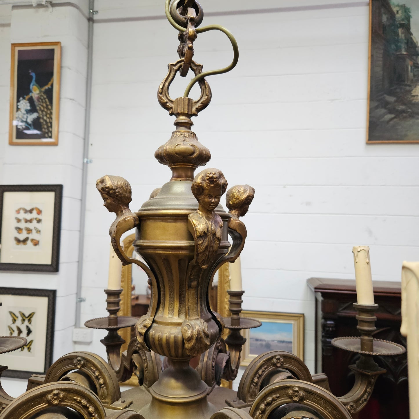 French Napoleon III Style Gilt Bronze Chandelier