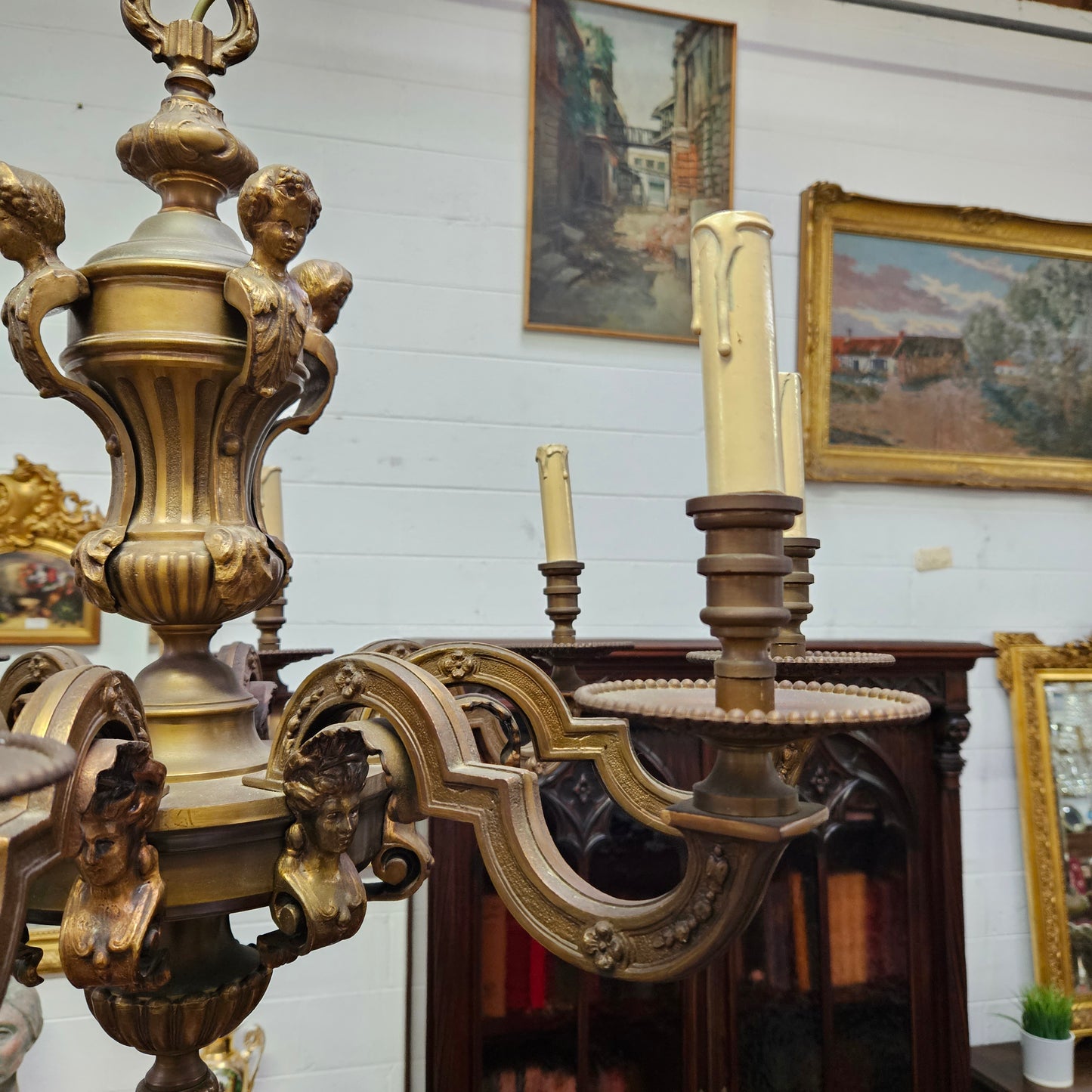 French Napoleon III Style Gilt Bronze Chandelier