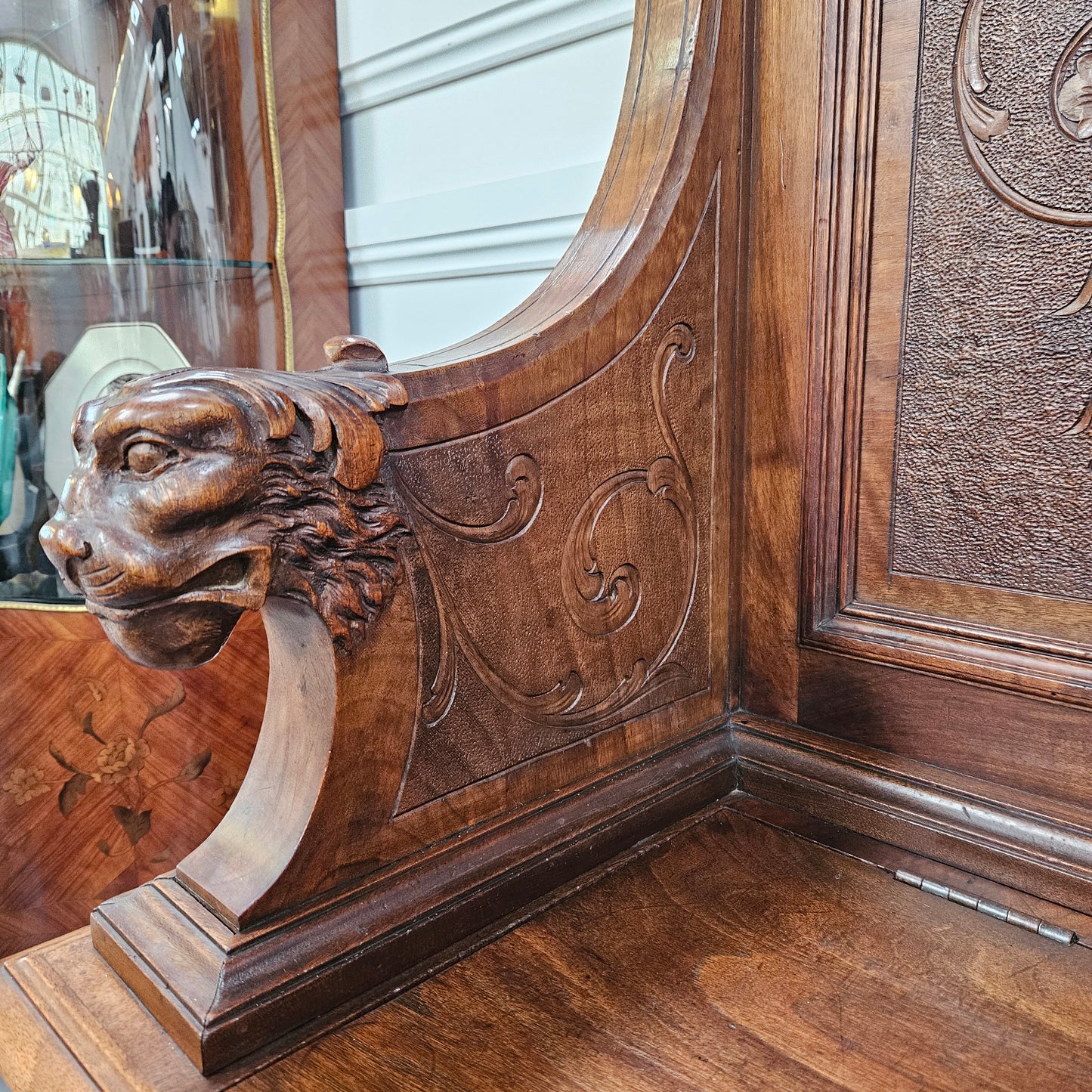 Fabulous 19th Century French Walnut Hall Seat