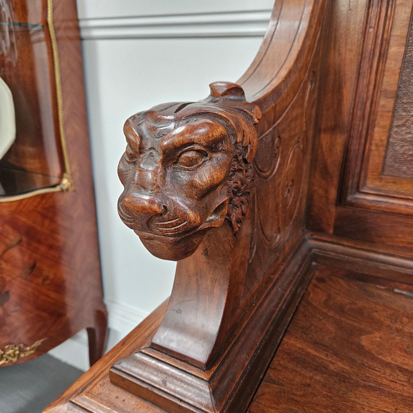Fabulous 19th Century French Walnut Hall Seat
