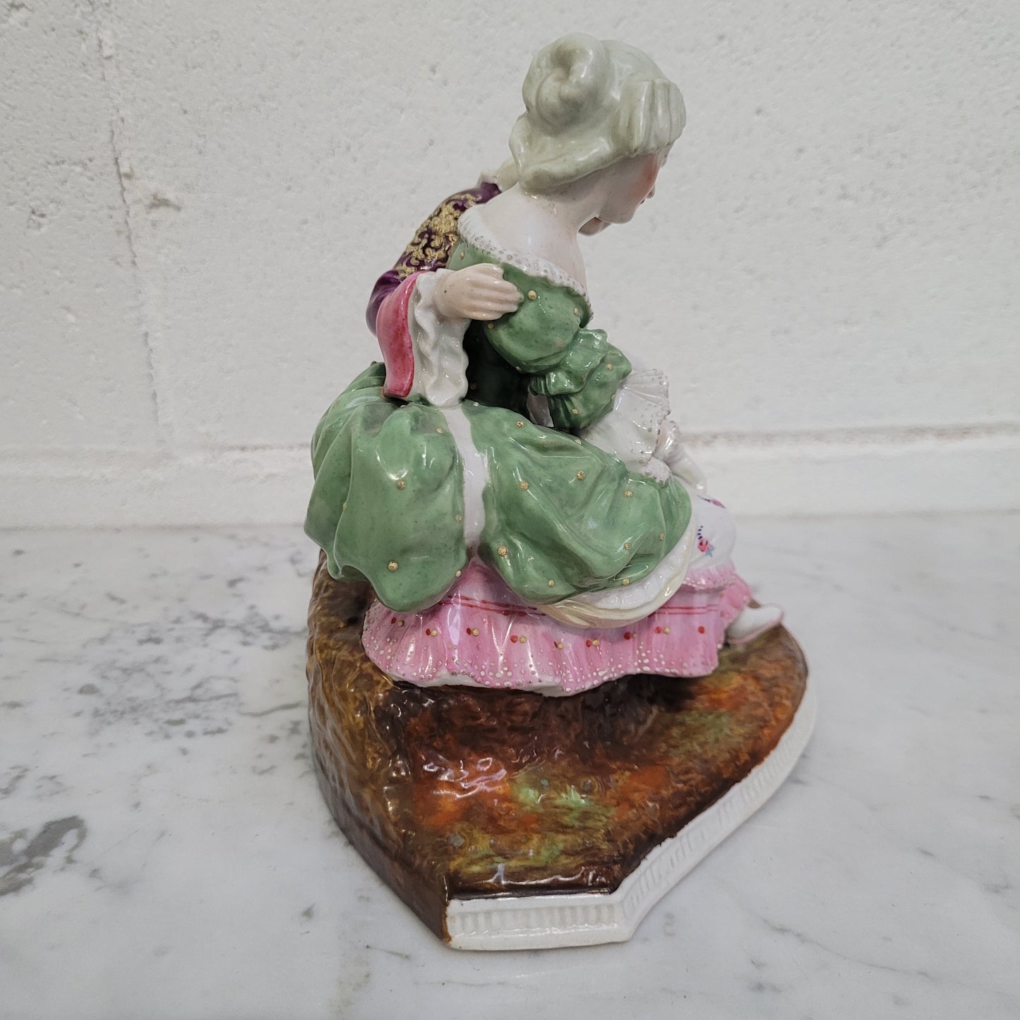 Substantial Victorian German figured group. Sourced locally and has good detail and coloring. In good original condition.
