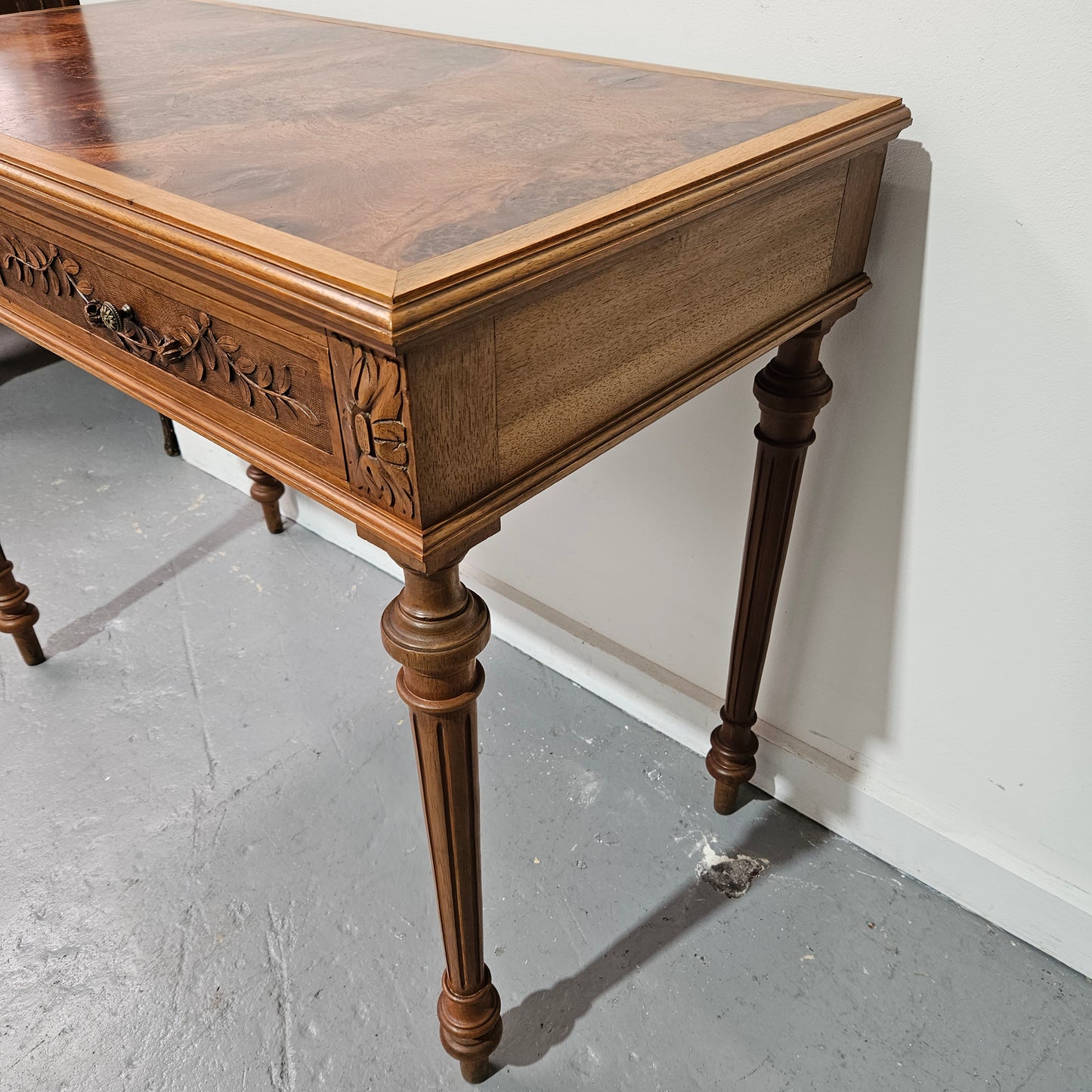 Beautifully Carved French Louis XVI Style Console Table or Desk