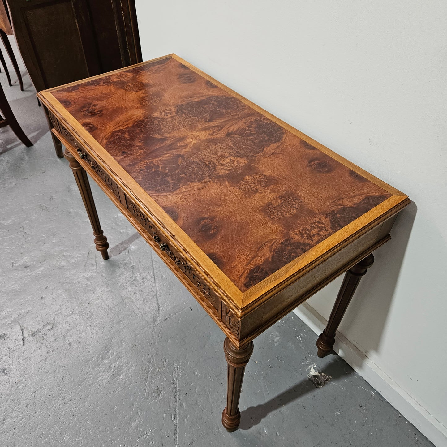 Beautifully Carved French Louis XVI Style Console Table or Desk