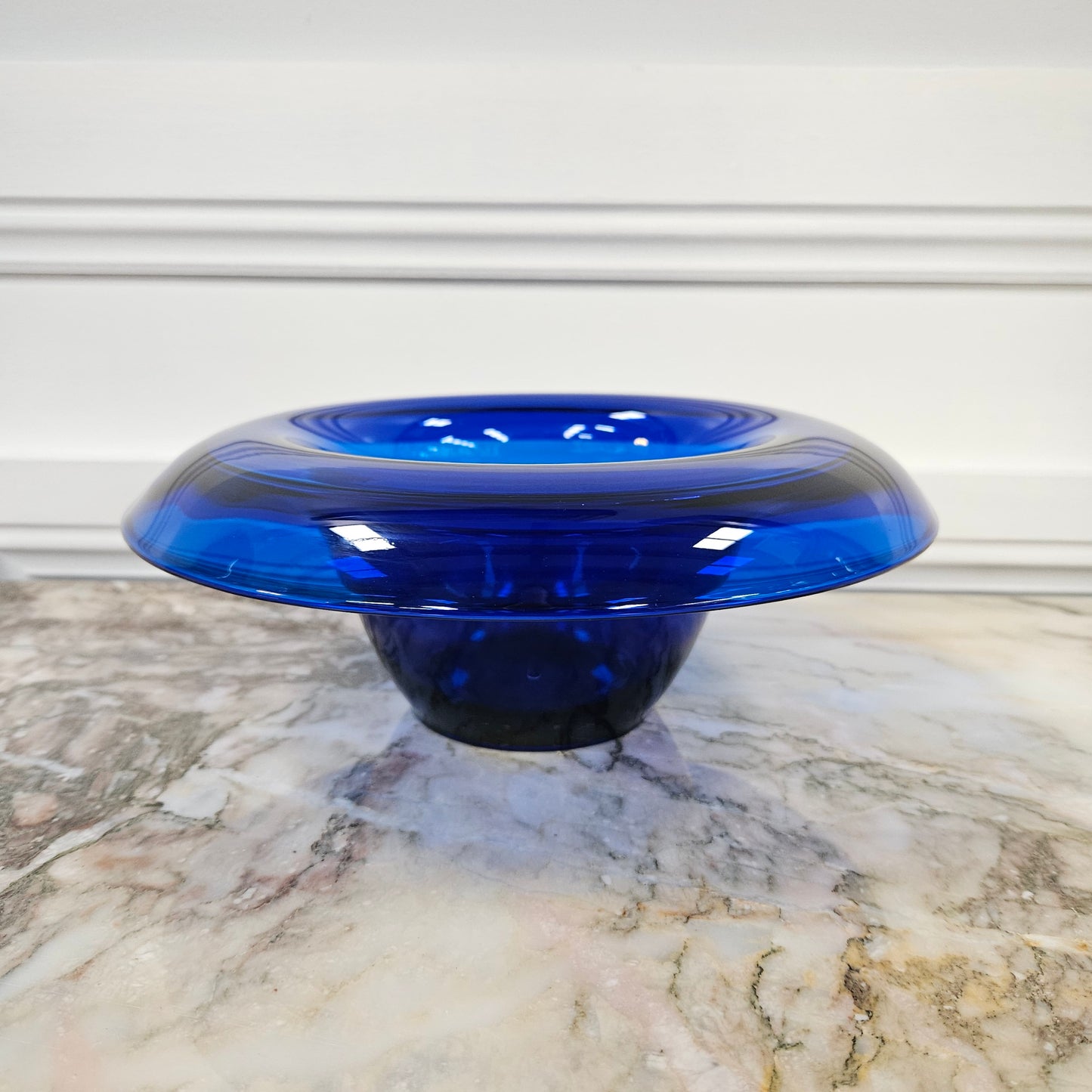 Art Deco Bristol Blue Float Bowl