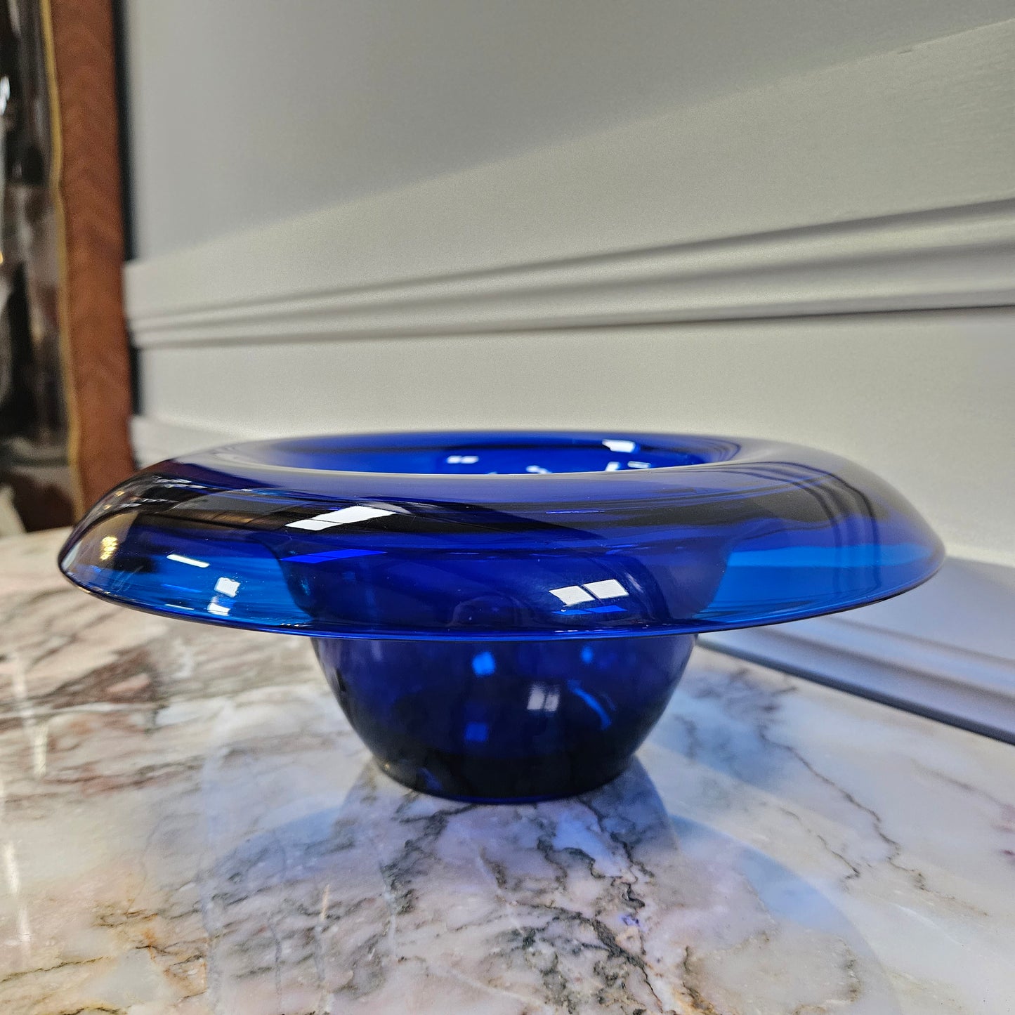 Art Deco Bristol Blue Float Bowl