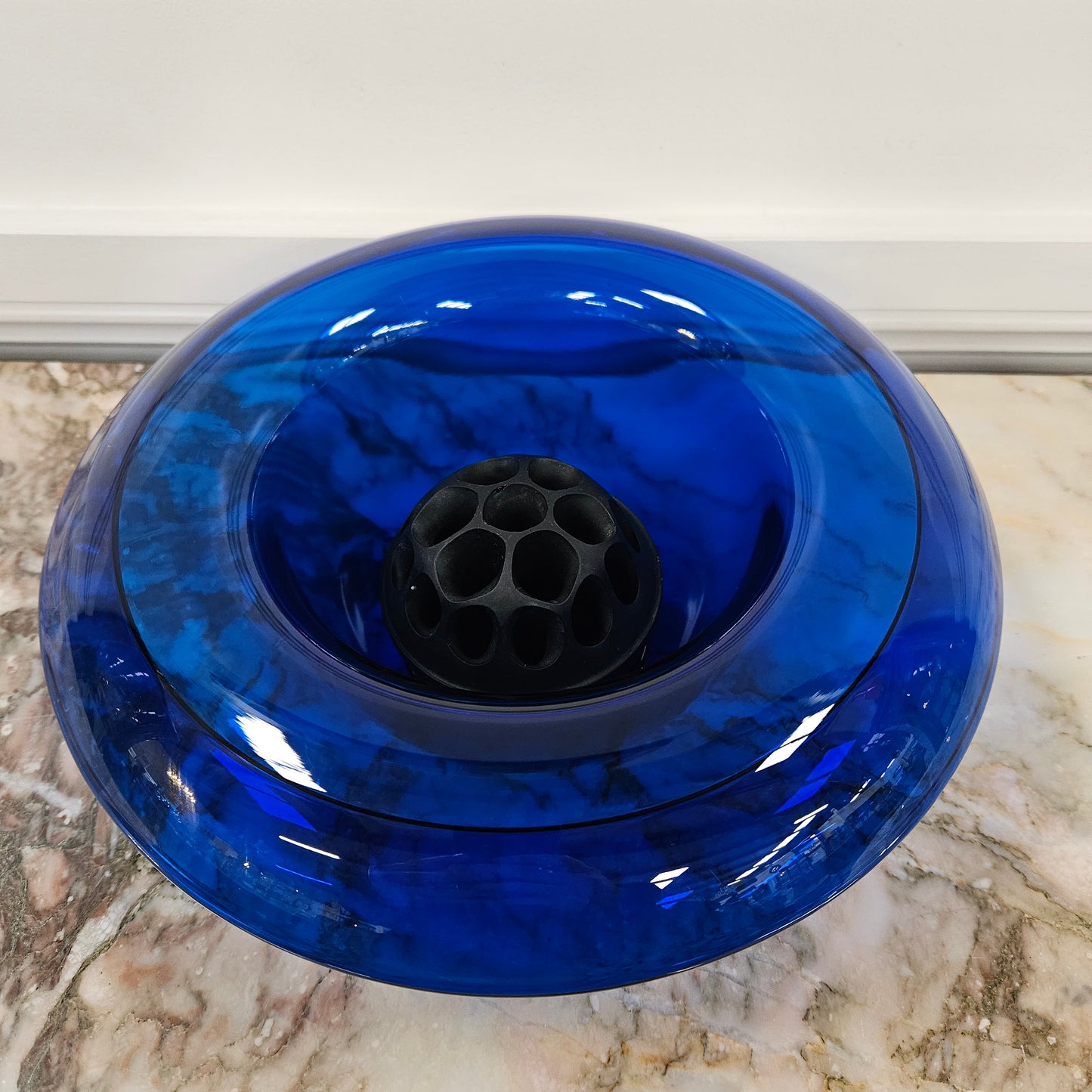 Art Deco Bristol Blue Float Bowl