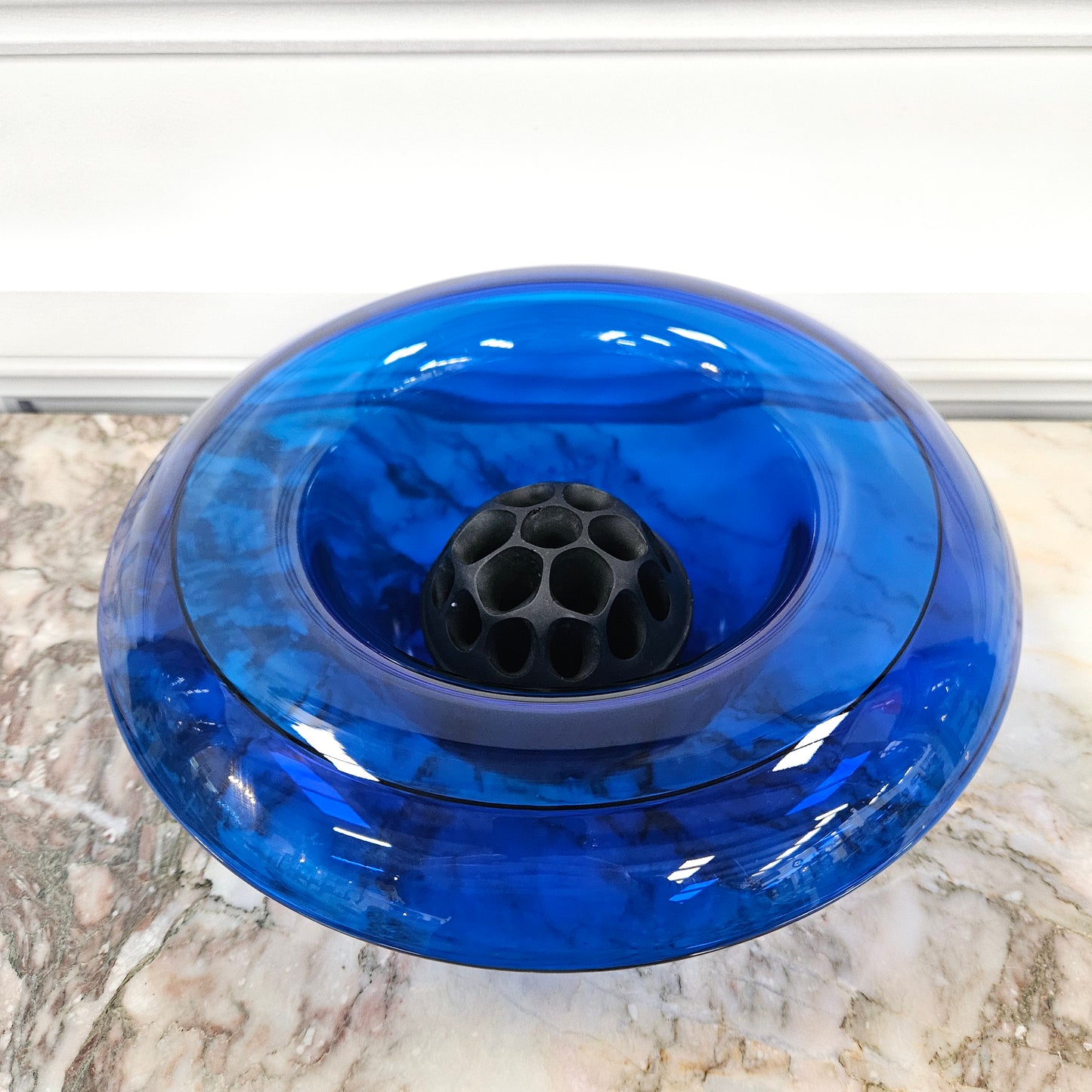 Art Deco Bristol Blue Float Bowl