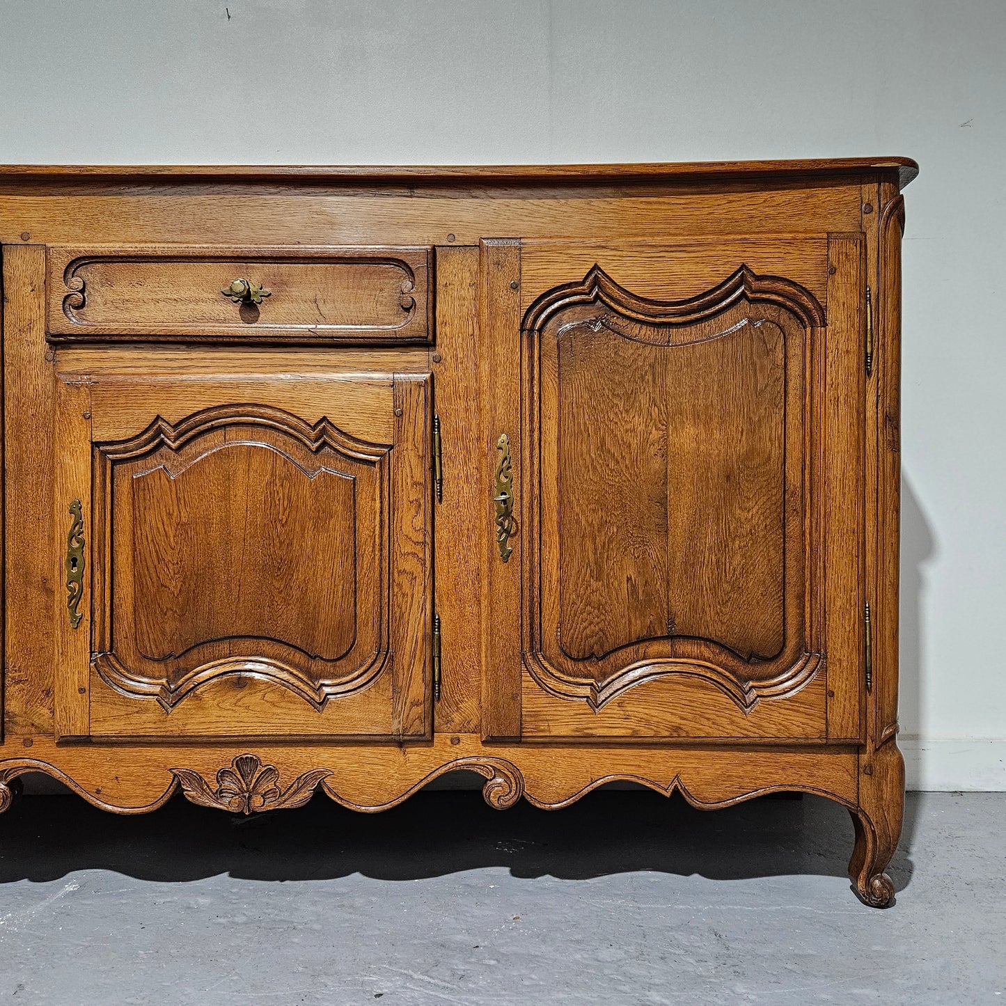 19th Century French Oak Three Door Sideboard