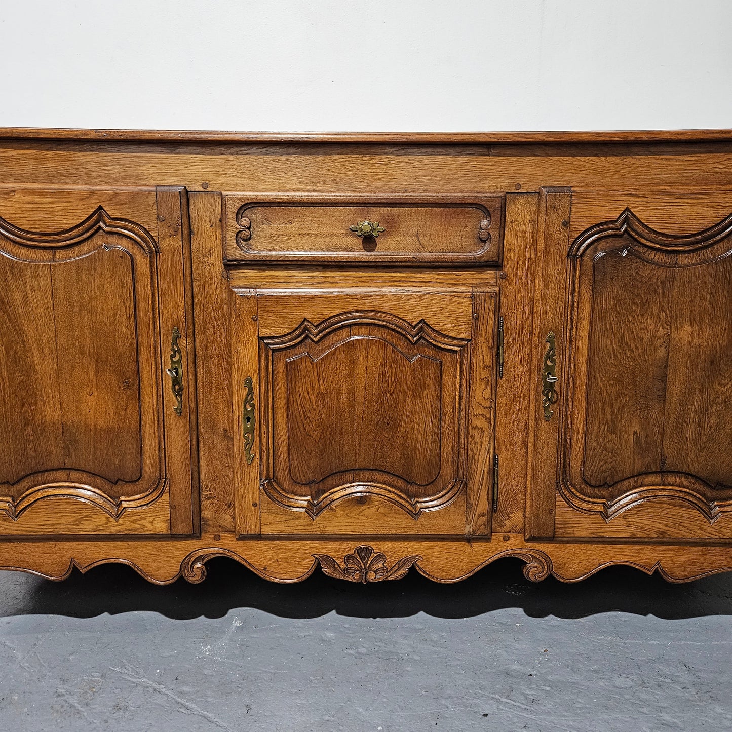 19th Century French Oak Three Door Sideboard