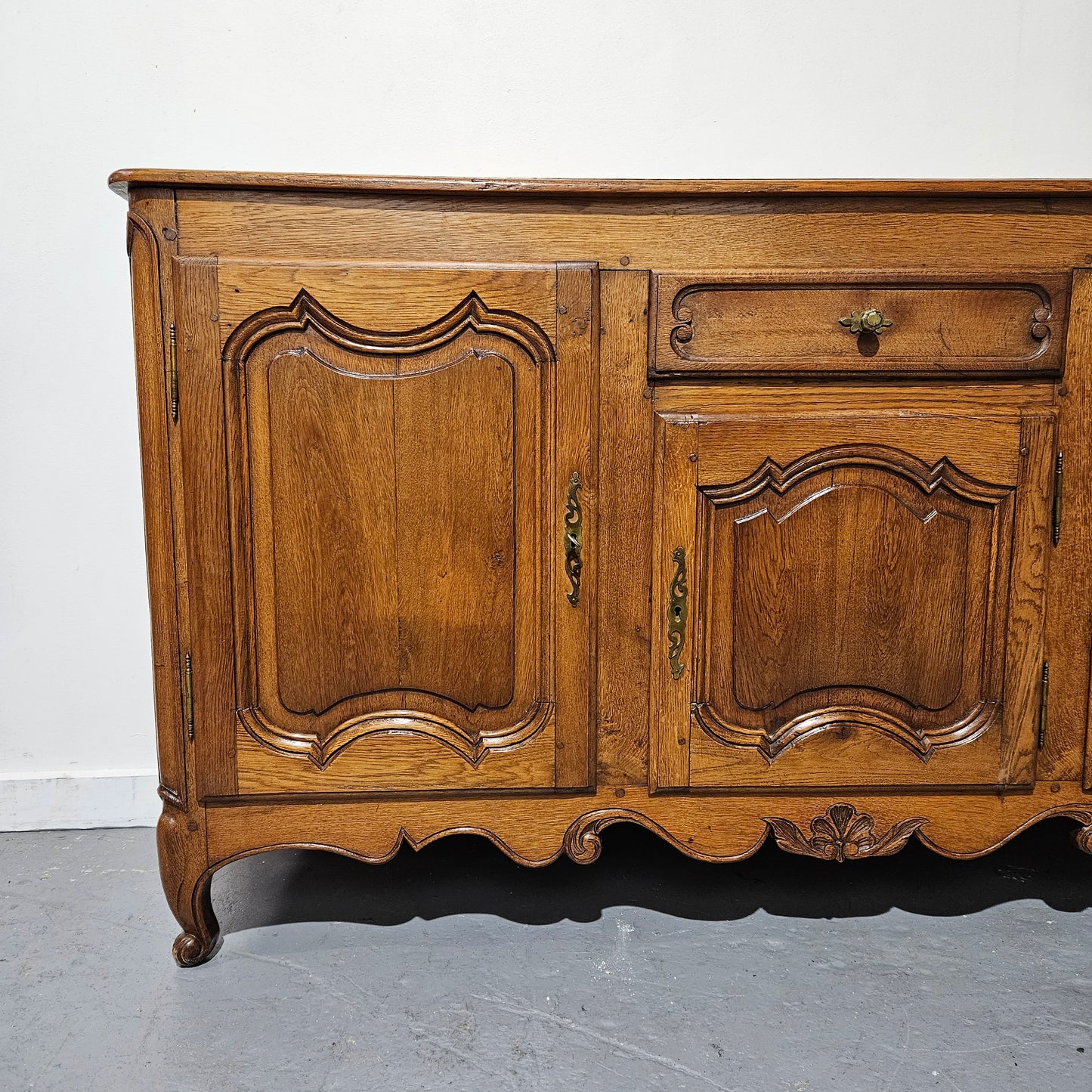 19th Century French Oak Three Door Sideboard
